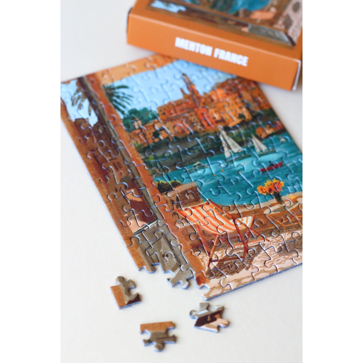 Piecely Menton France Minipuzzle, 99 Teile
