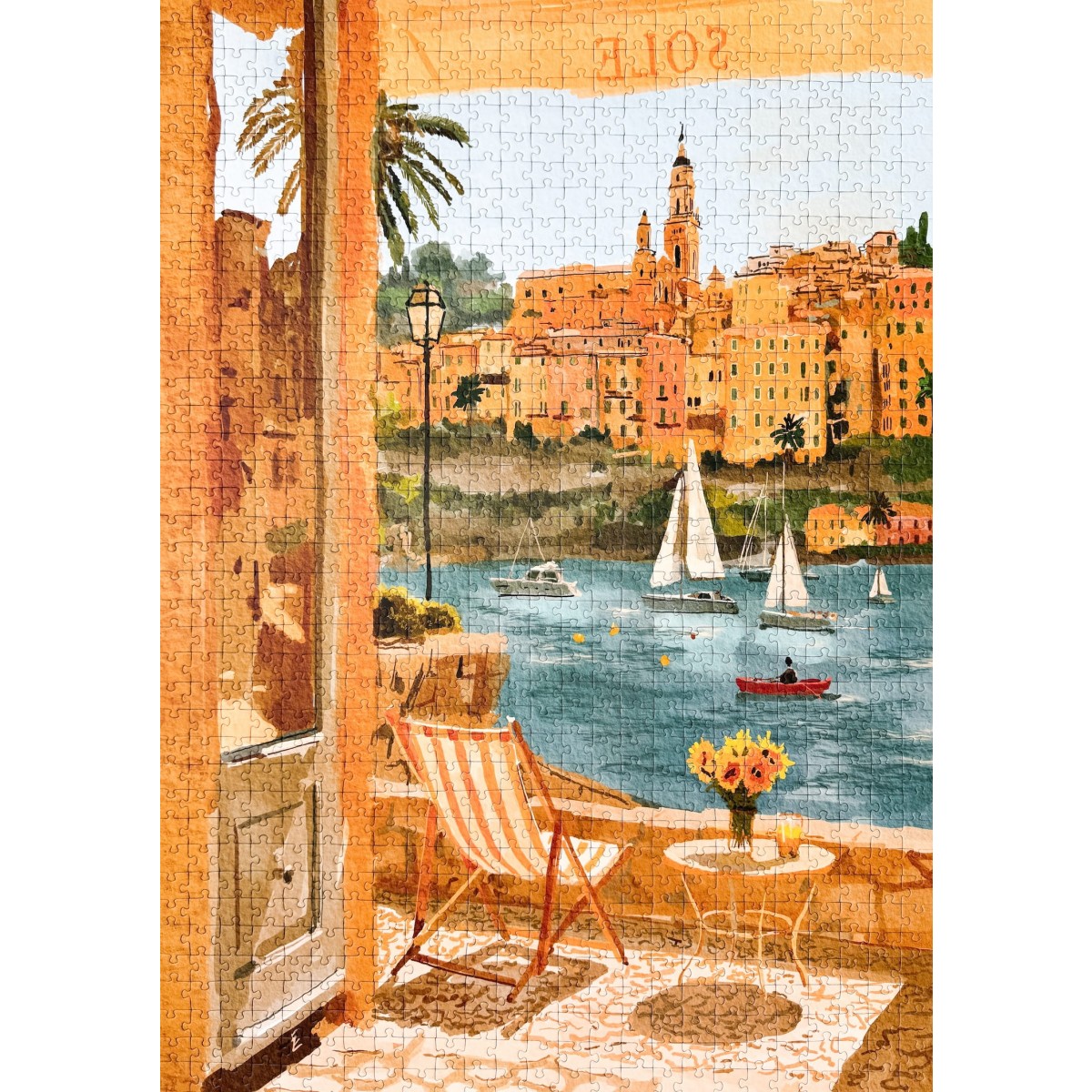 Piecely Menton France Puzzle, 1000 Teile