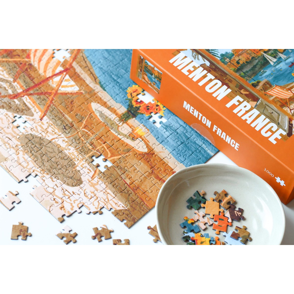 Piecely Menton France Puzzle, 1000 Teile