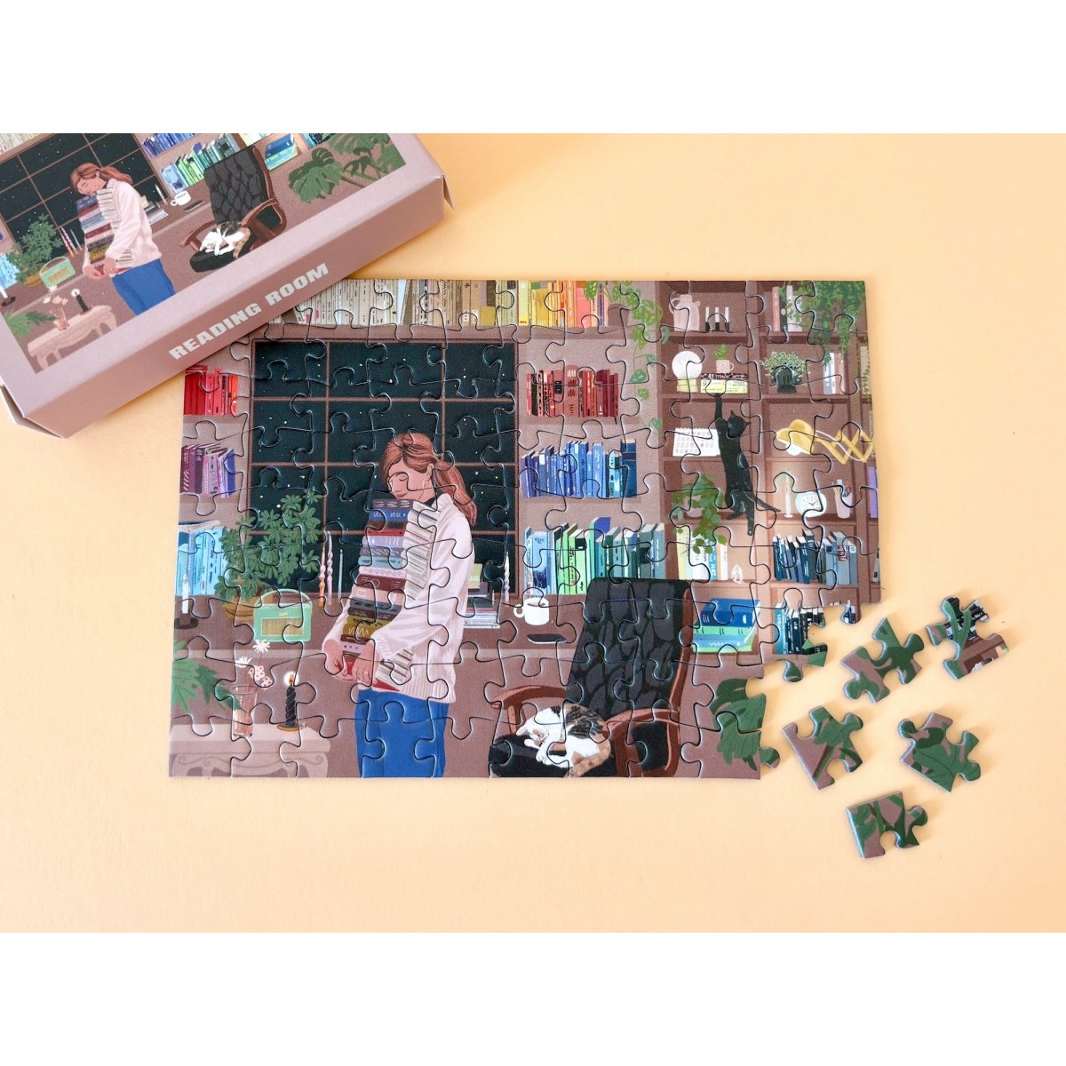 Piecely Reading Room Minipuzzle, 99 Teile