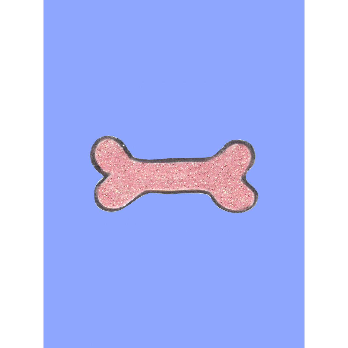 Glitzer Knochen Hundehalsband Anhänger Rosa - PawPopz