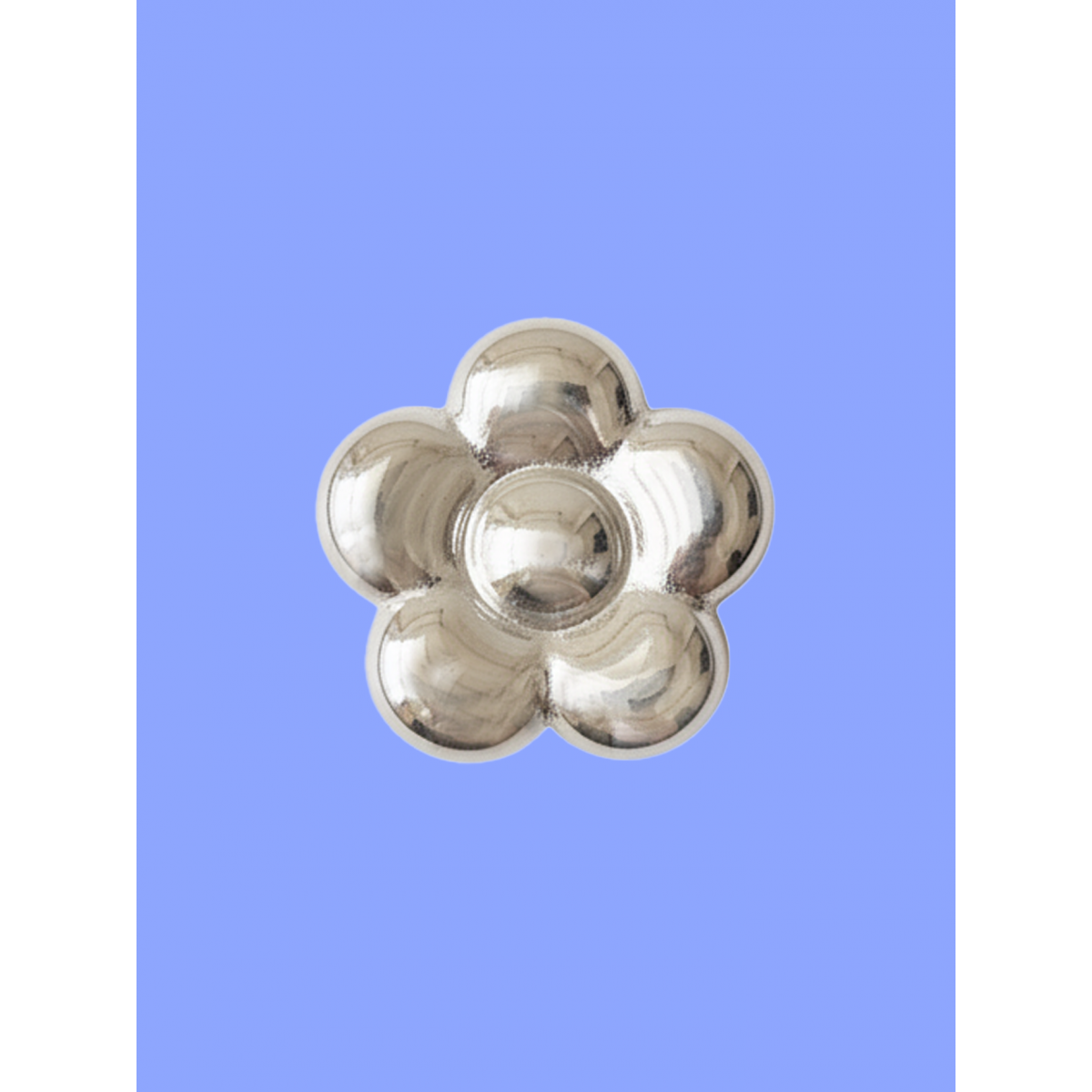 Blume Silber Hundehalsband Anhänger - PawPopz