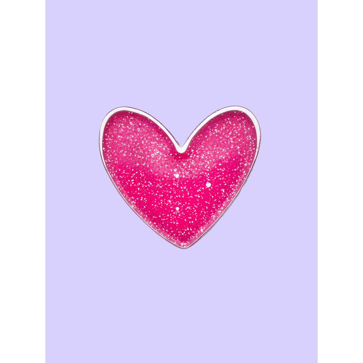 Glitzer Herz Hundehalsband Anhänger Pink - PawPopz