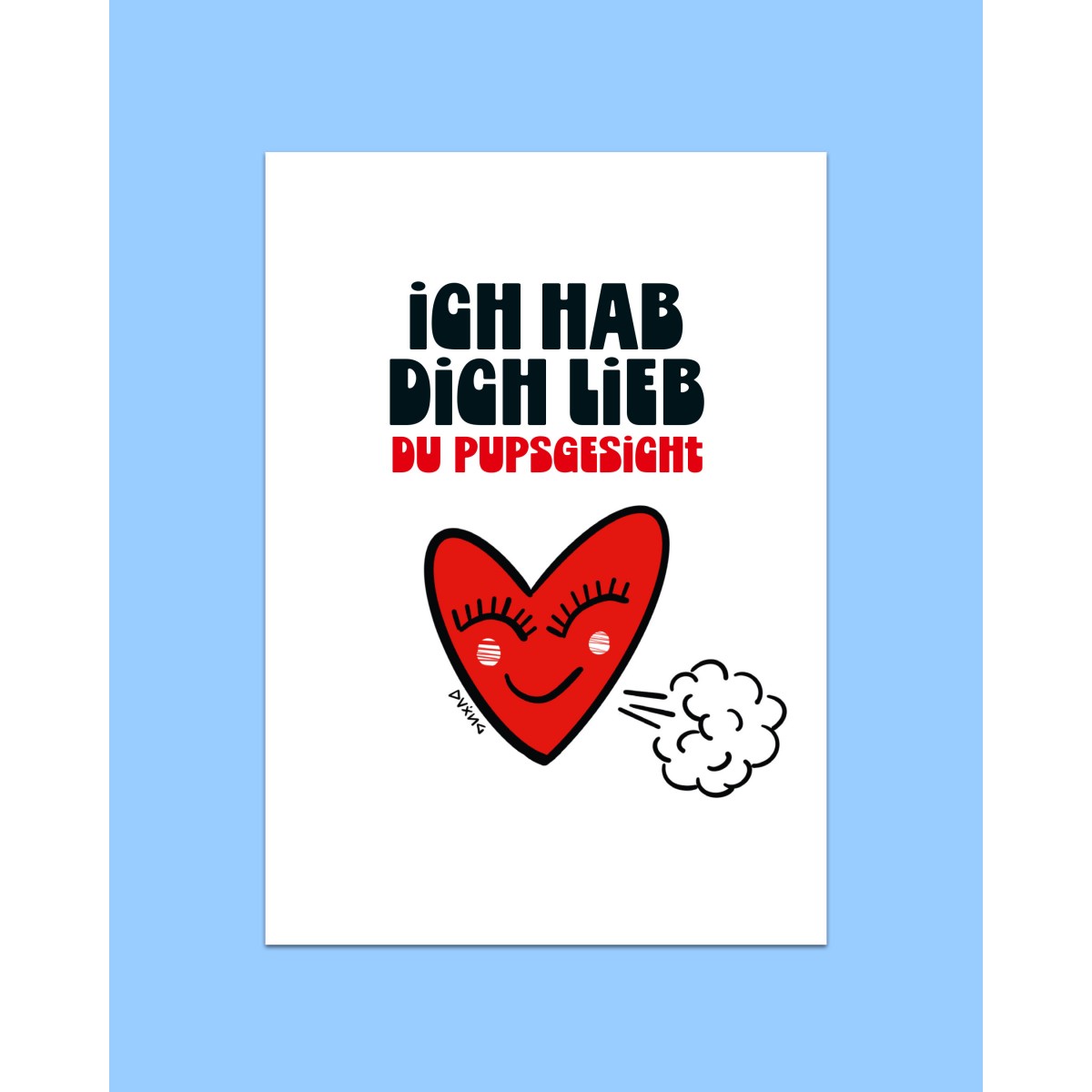 Karte "Ich hab dich lieb..." von DV×NG TH×NGS