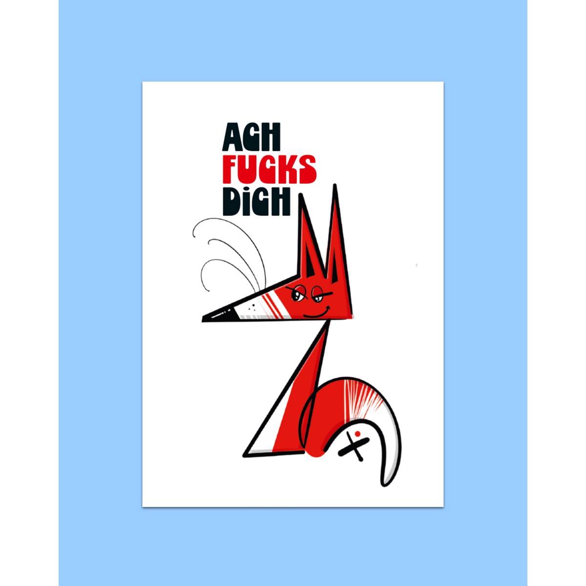Karte "Ach fucks dich" von DV×NG TH×NGS