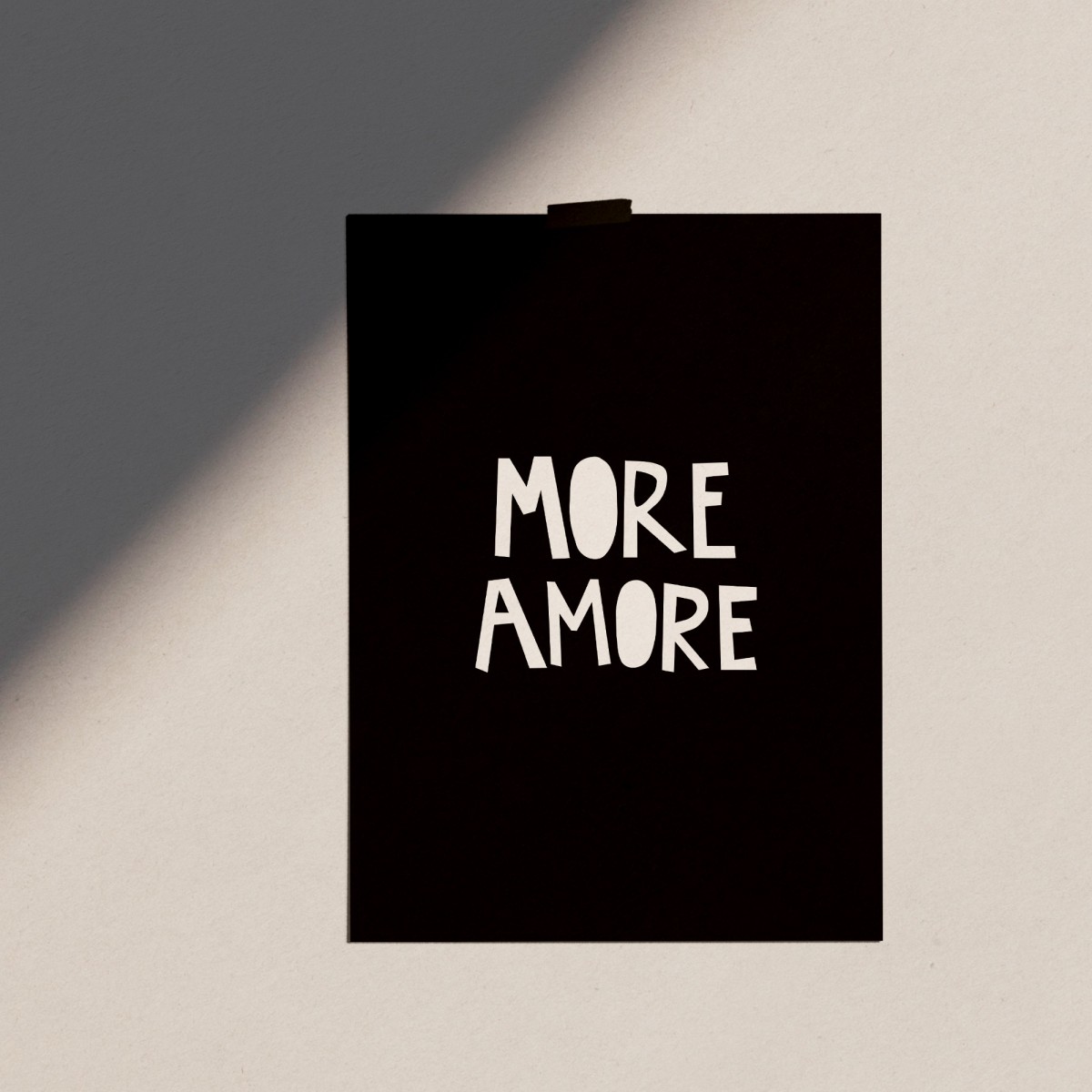 Love is the new black — Poster "More Amore", Din A4 Format