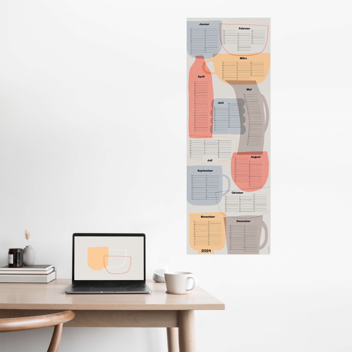 SALE! Wandkalender »Kitchen« 2024 (DIN A1 halb) / fidu—fine paper goods