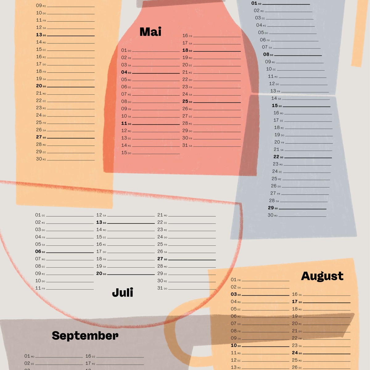 Kalender »Kitchen« 2025 / fidu—fine paper goods