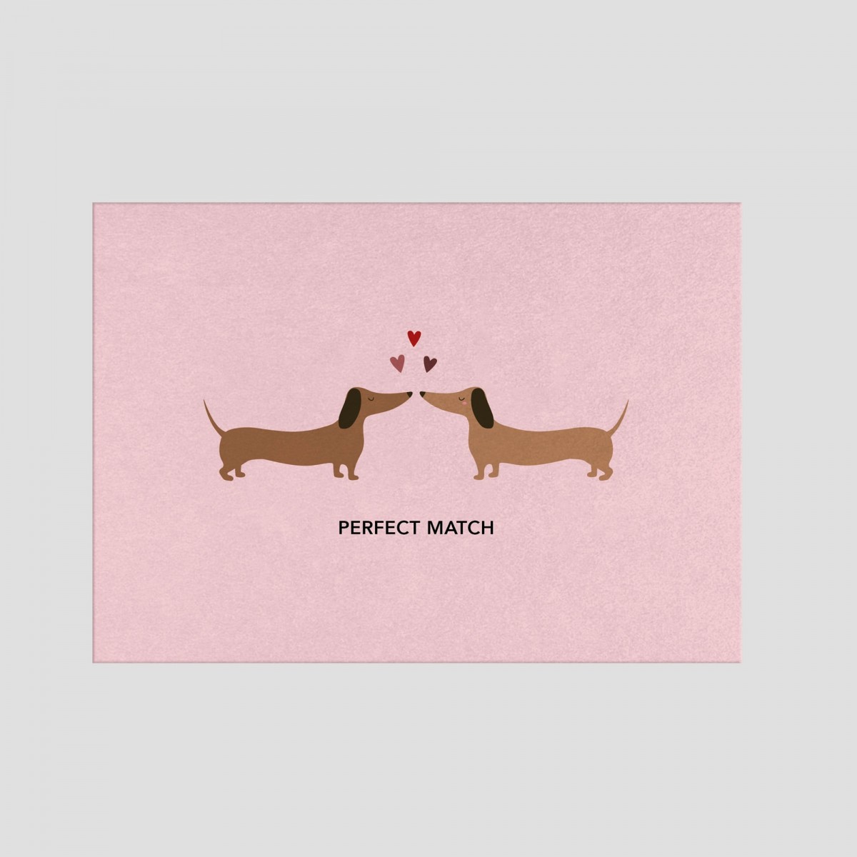 Postkarte - Dackel Perfect Match - Nr. 305 - Naturbedacht