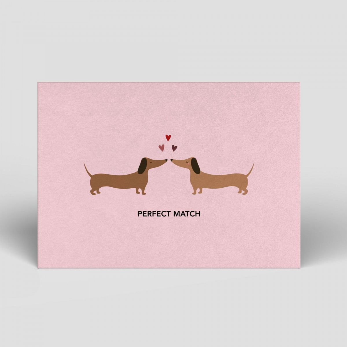 Postkarte - Dackel Perfect Match - Nr. 305 - Naturbedacht