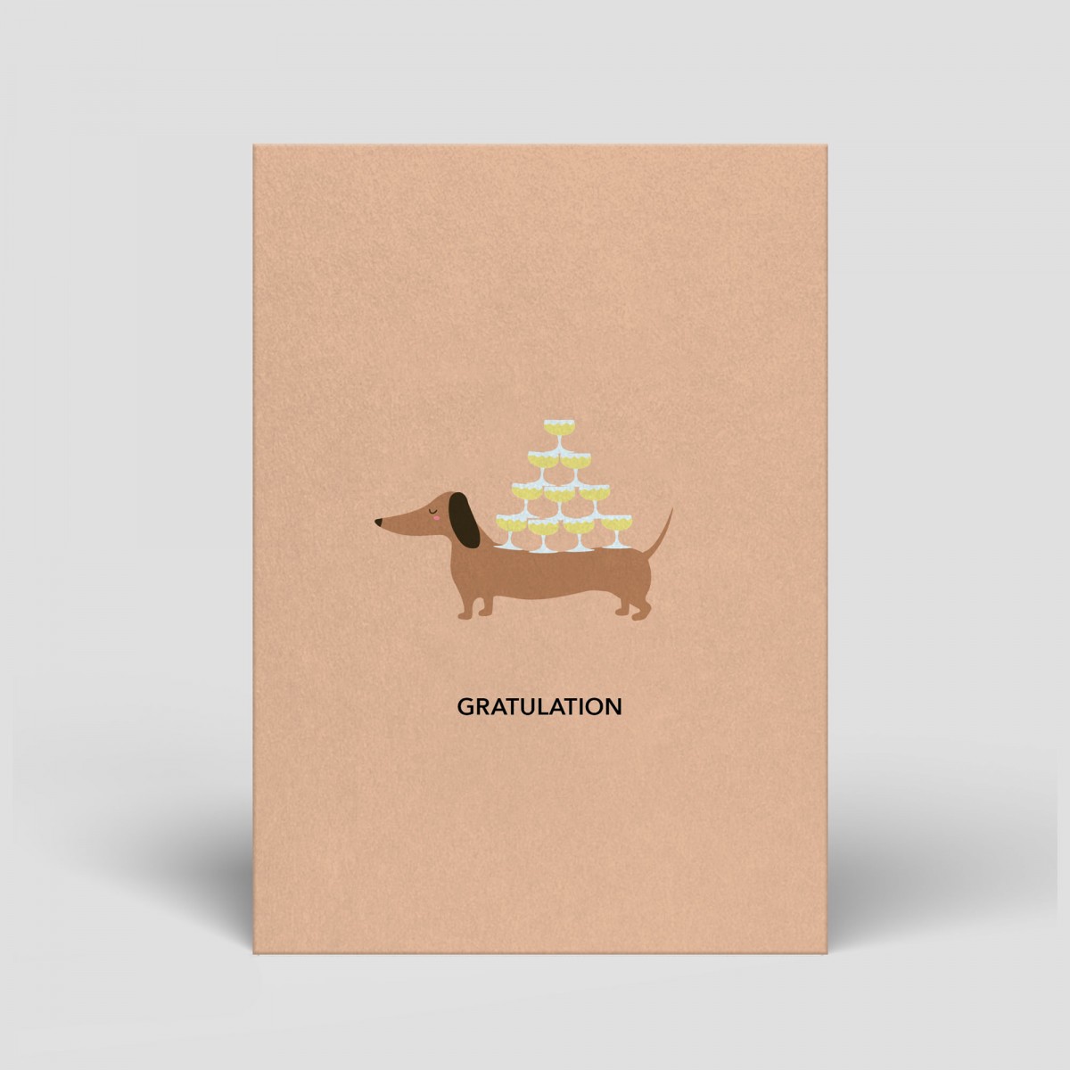Postkarte - Dackel Gratulation - Nr. 306 - Naturbedacht