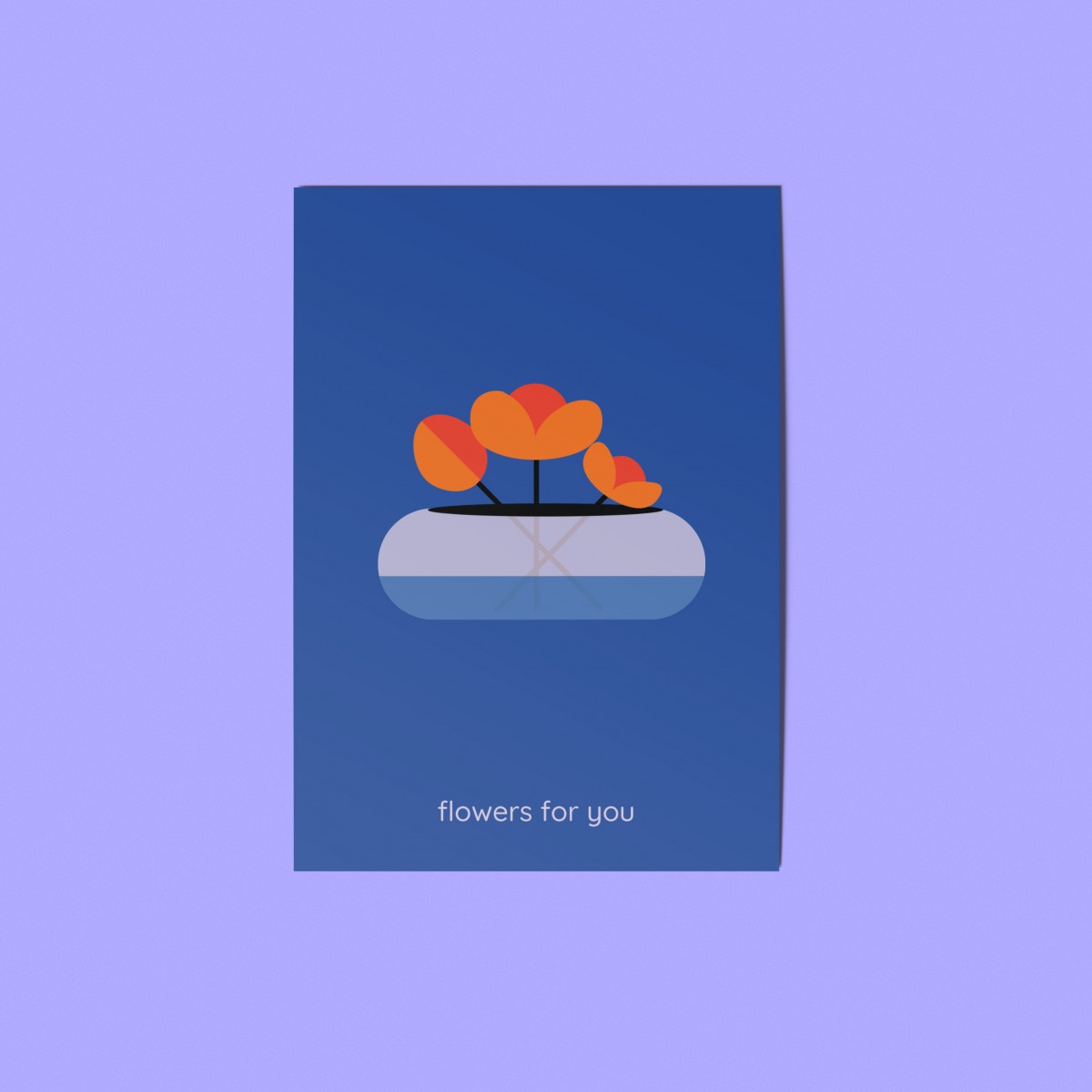Girls in Motion flowers for you Postkarte A6