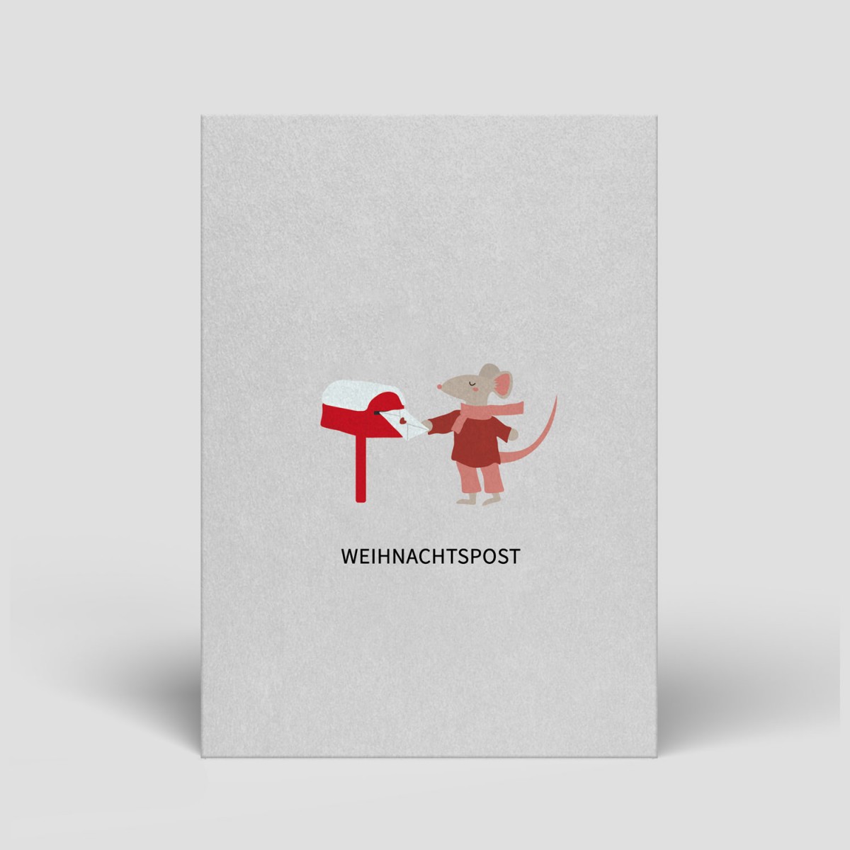 Weihnachtskarte - Maus - Nr. 336 - Naturbedacht