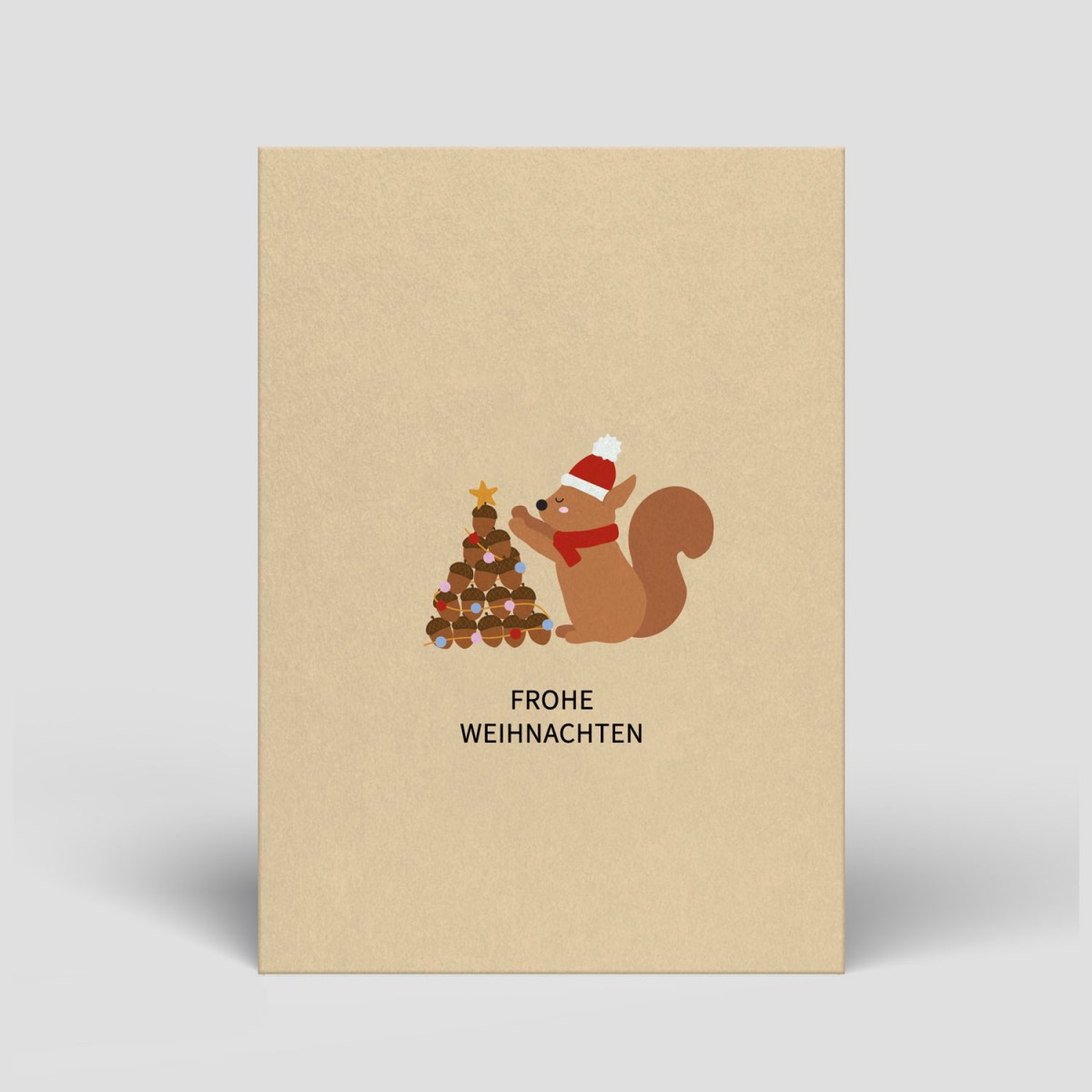 Weihnachtskarte - Eichhörnchen - Nr. 337 - Naturbedacht