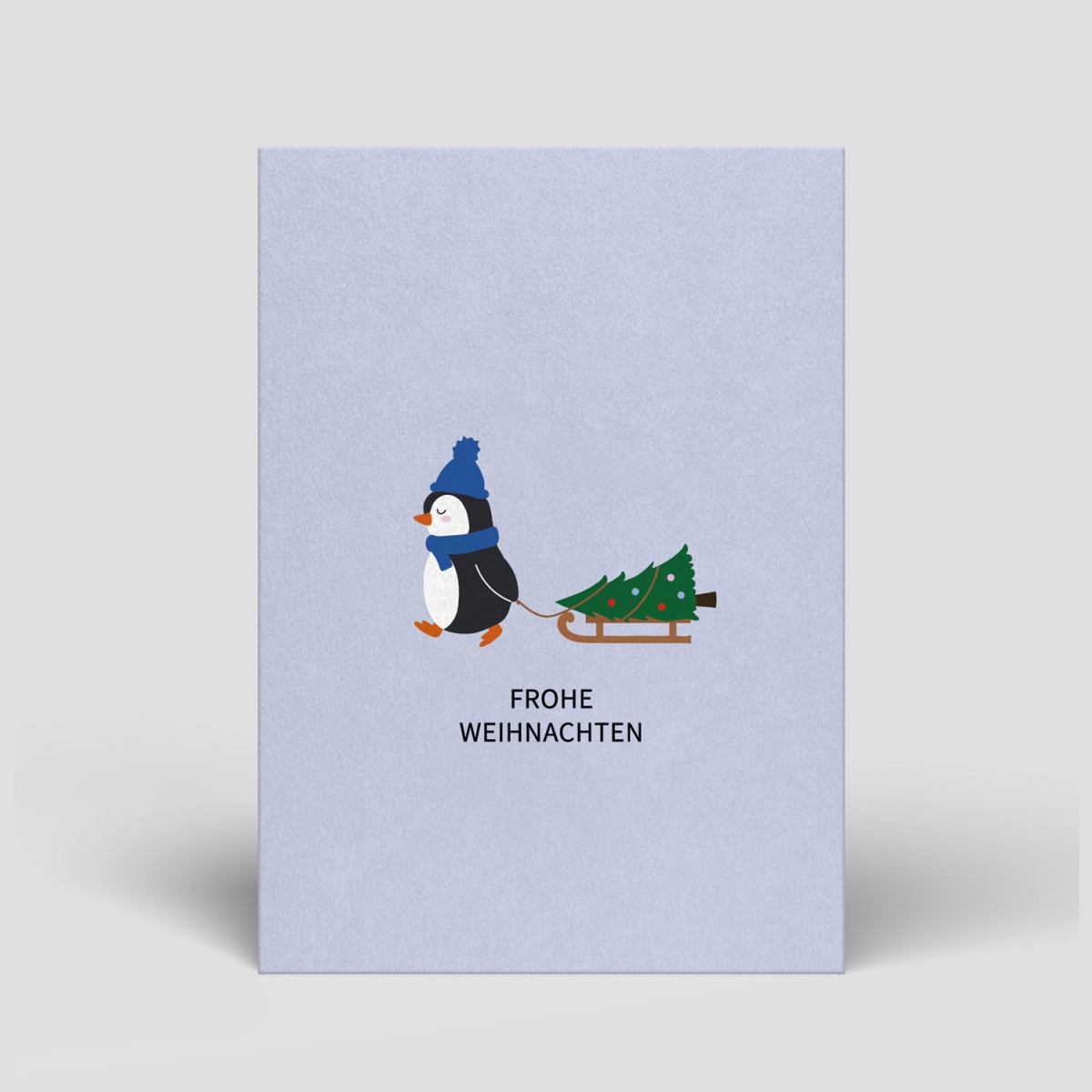 Weihnachtskarte - Pinguin - Nr. 338 - Naturbedacht