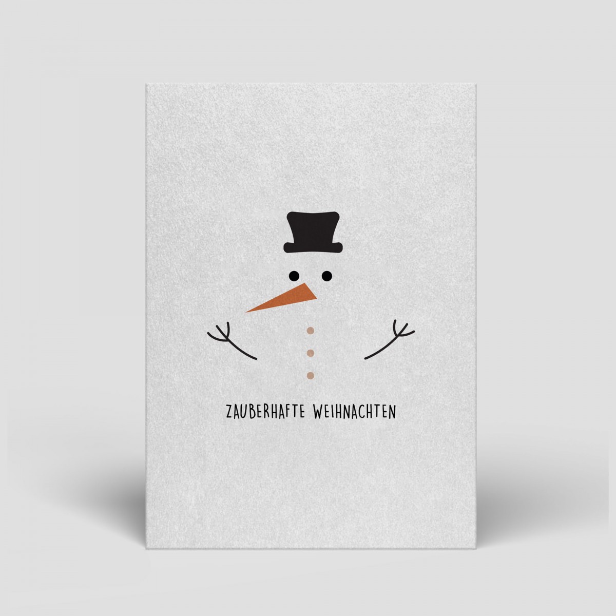 Postkarte - Weihnachten - Schneemann - Nr. 70 - Naturbedacht