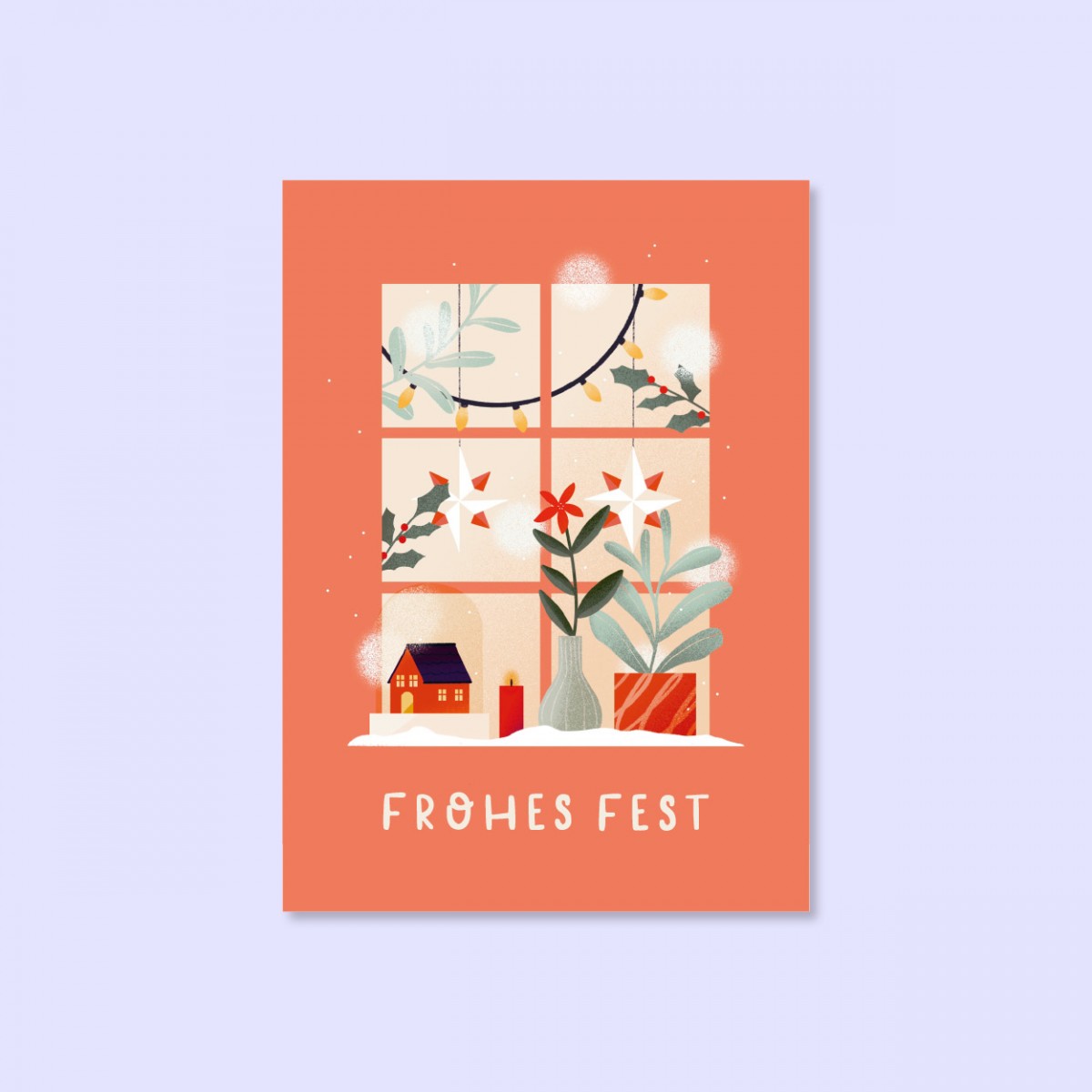 Weihnachtsfenster / Postkarte A6 / Svea Hansohn Illustration