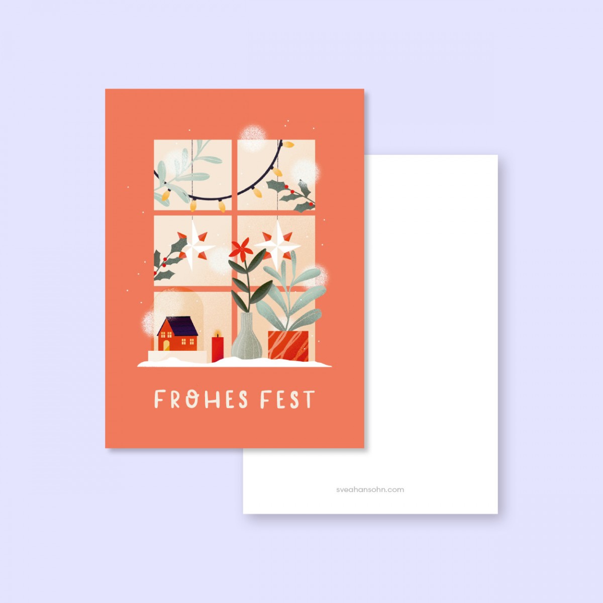 Weihnachtsfenster / Postkarte A6 / Svea Hansohn Illustration