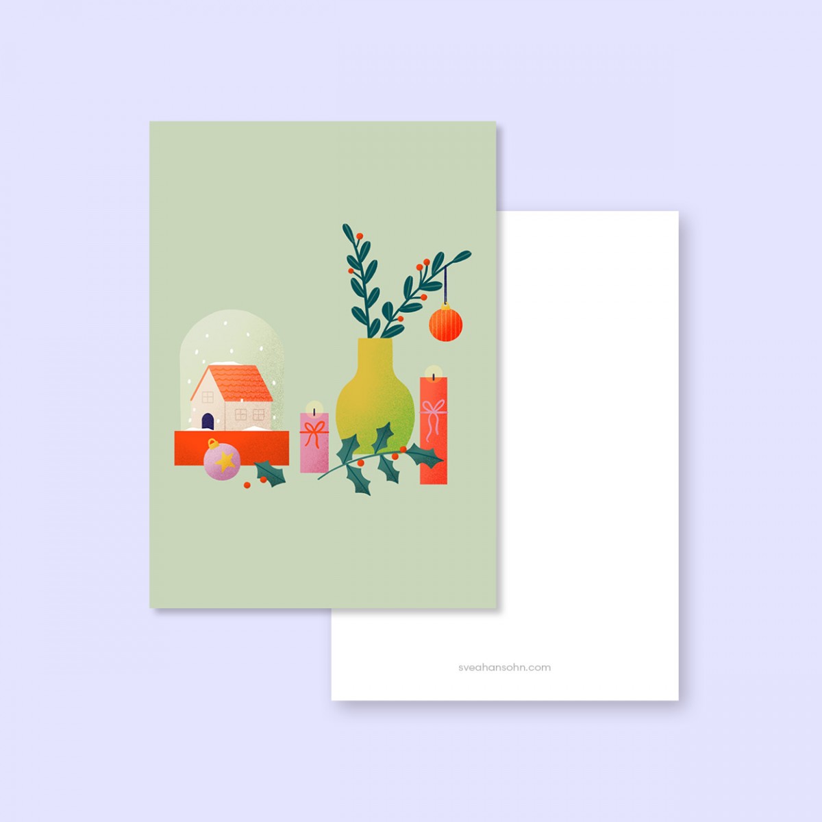 Weihnachtsset / 4er Postkartenset / Svea Hansohn Illustration