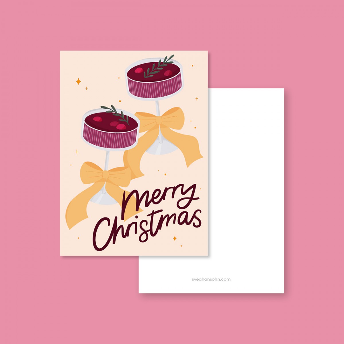 Christmas Cocktails / Postkarte A6 / Svea Hansohn Illustration