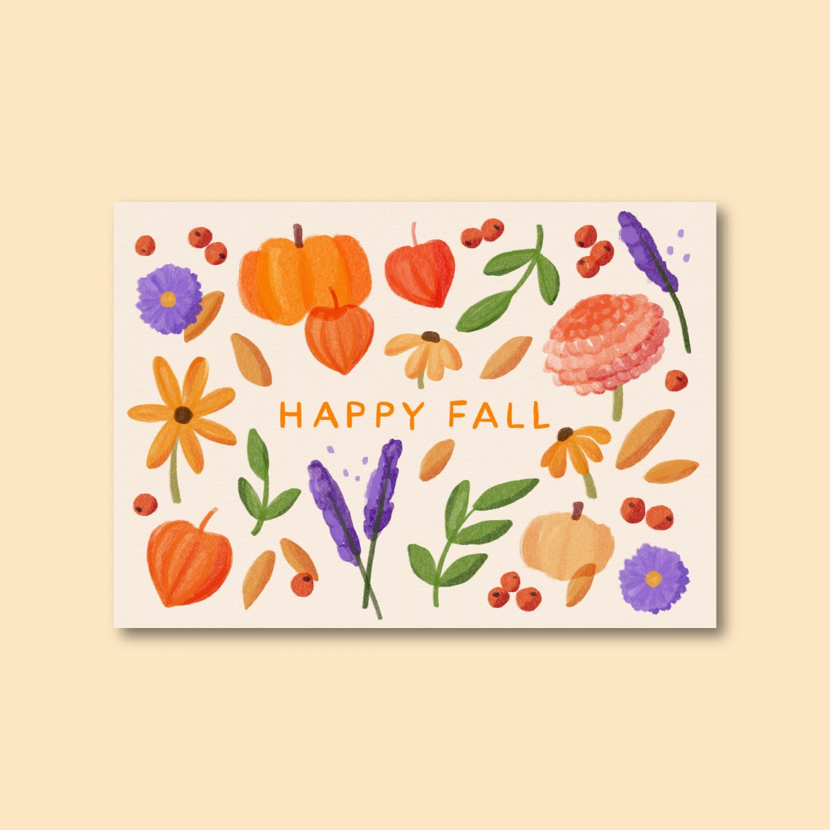 Happy Fall / Postkarte A6 / Svea Hansohn Illustration