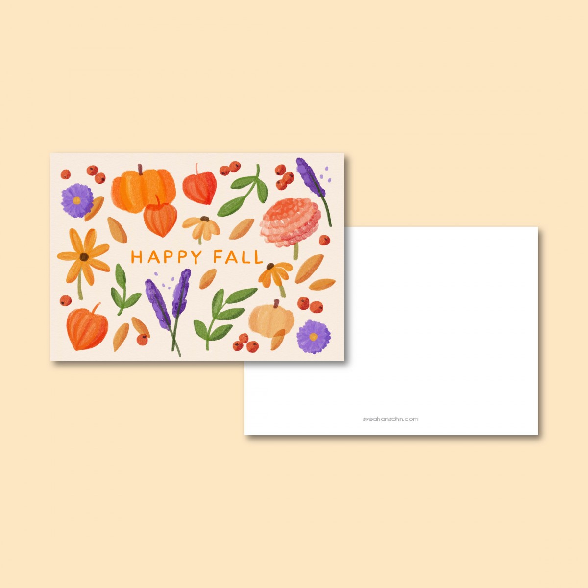 Happy Fall / Postkarte A6 / Svea Hansohn Illustration