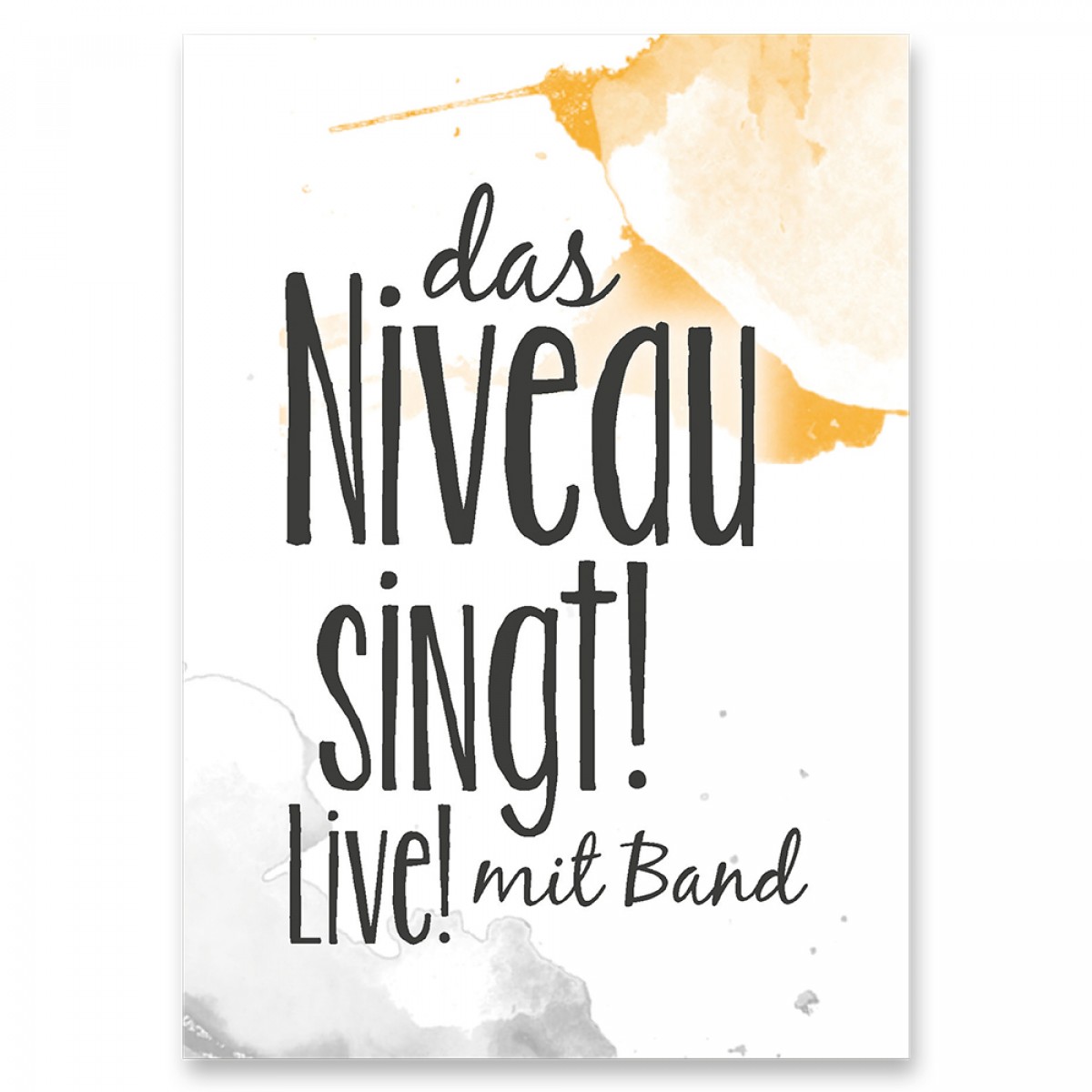 Frau Schnobel Grafik
Postkarte "Niveau"
4er-Set