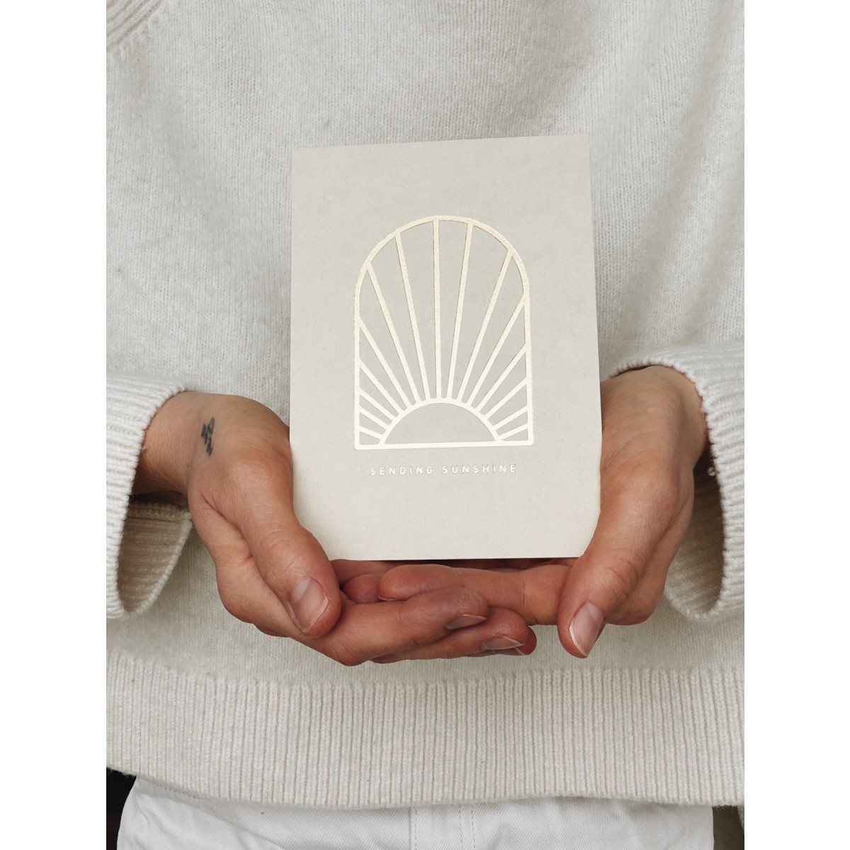 Postkarte gold - SENDING SUNSHINE / OAY.PAPER
