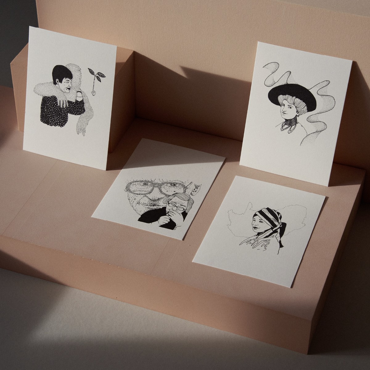 Inspirierende Frauen (Loki, Alma, Jelena, Winnie) – 4er-Set Postkarten (schleunbertxlinus)