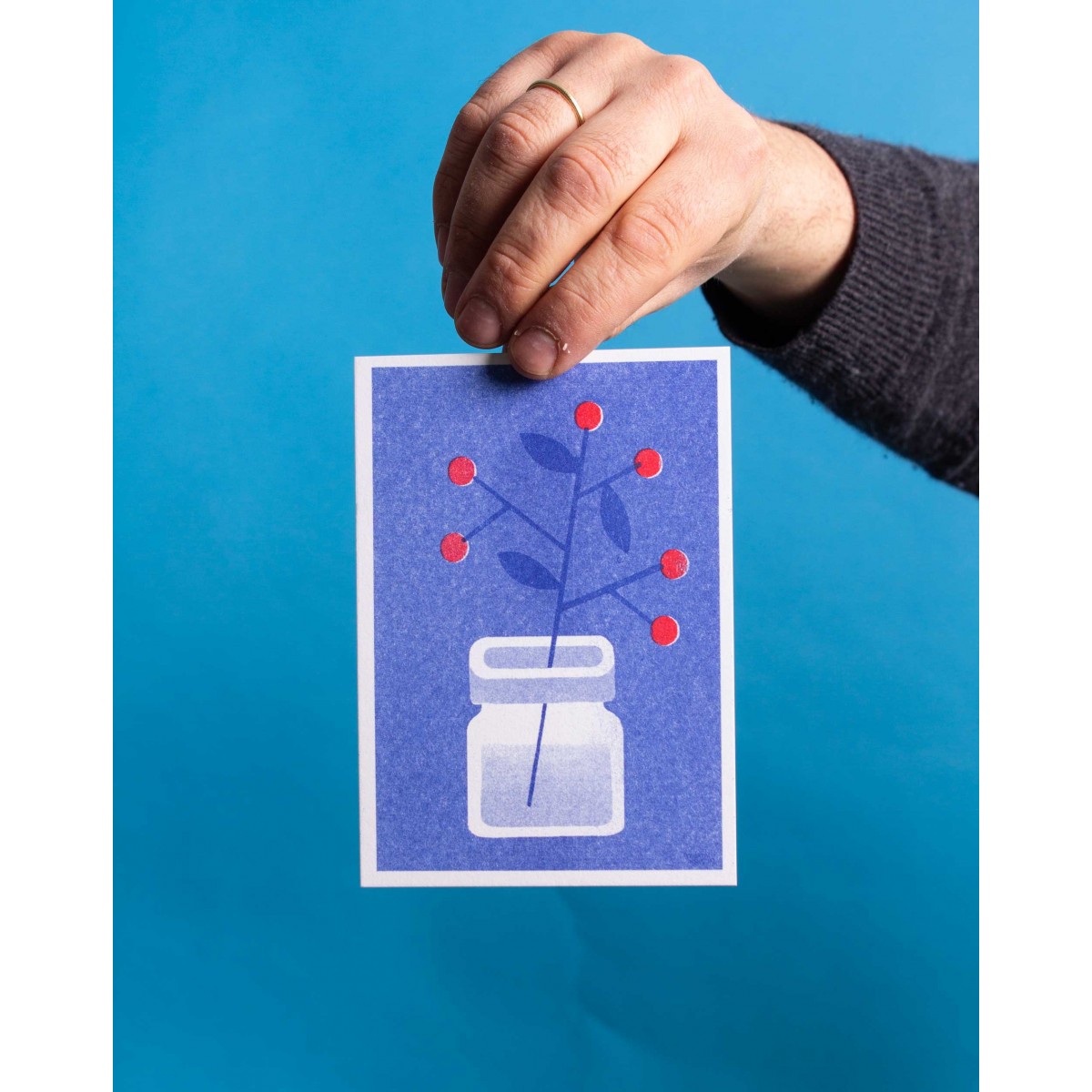 Martin Krusche - Risographie Postkartenset »Blumen«