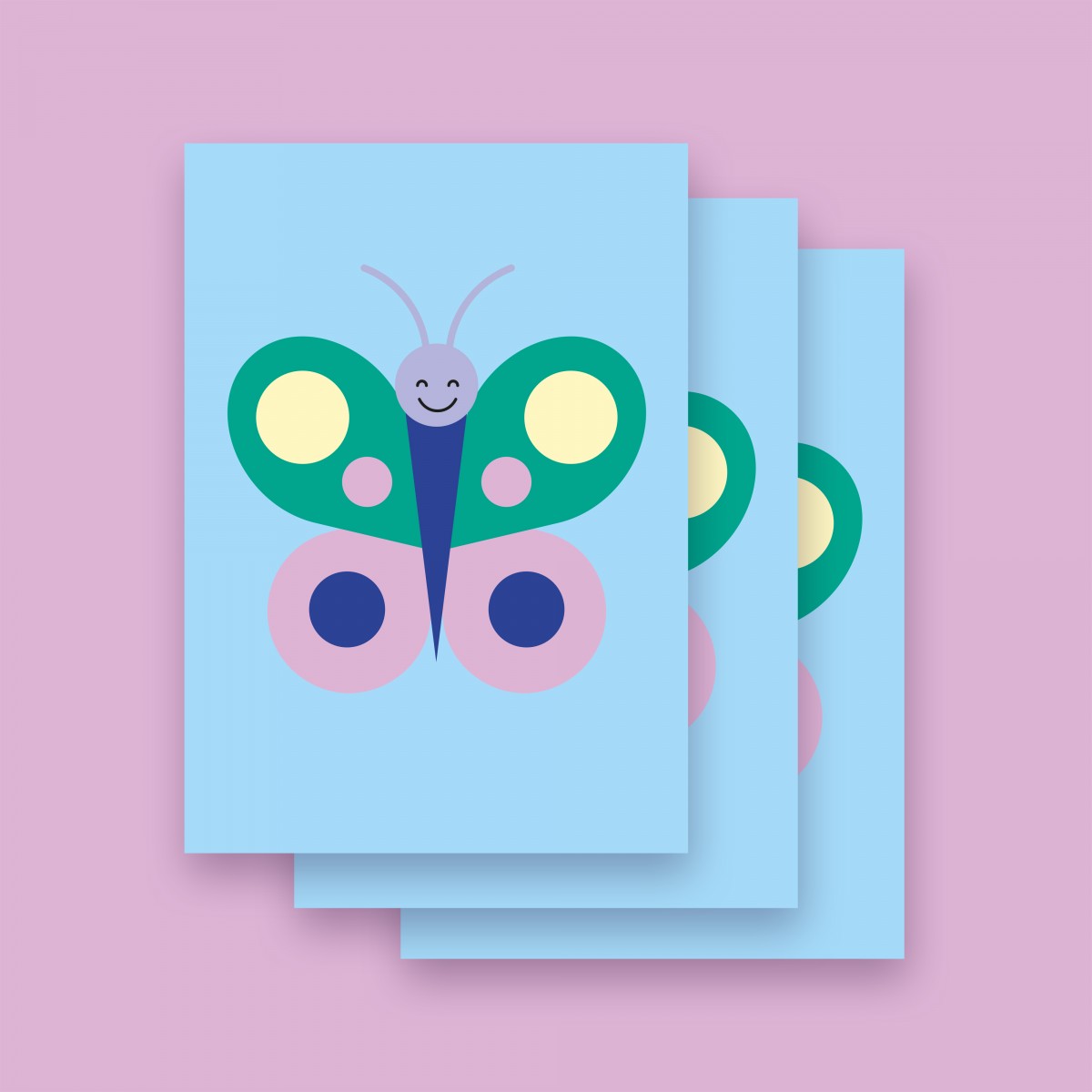 Karte "SCHMETTERLING" im 3er Set von 9am concepts