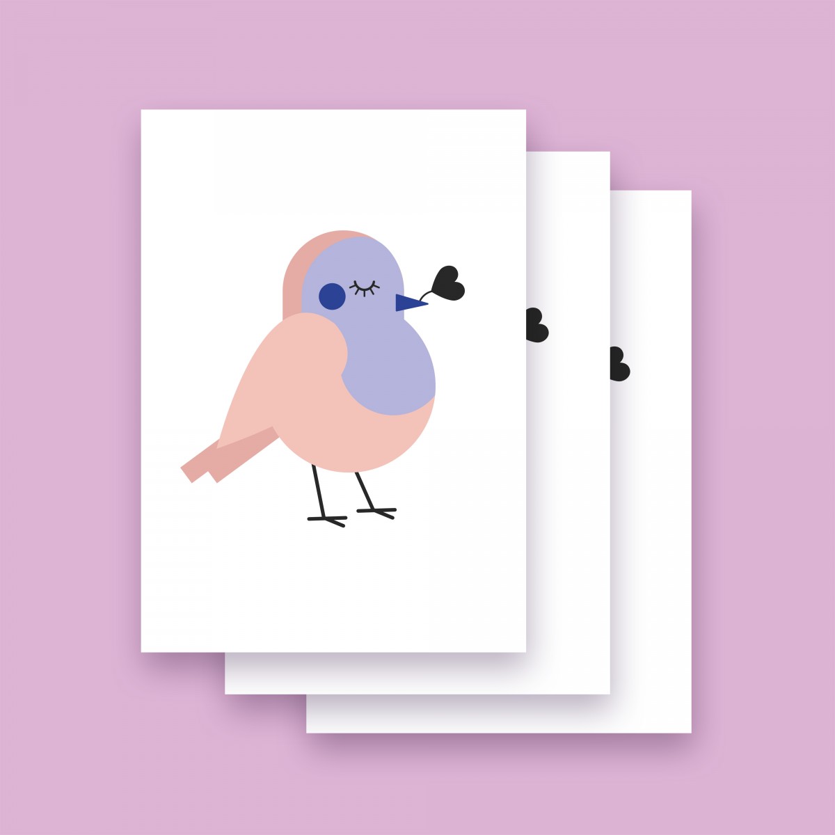 Karte "VOGEL" im 3er Set von 9am concepts