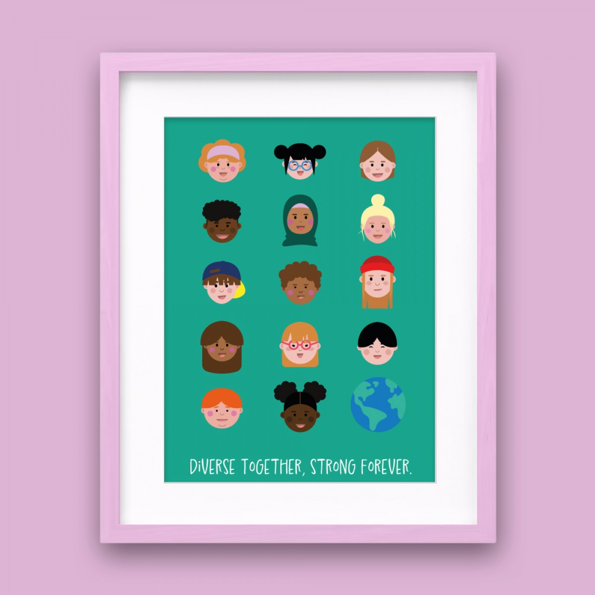 Poster "DIVERSE TOGETHER, STRONG FOREVER!"