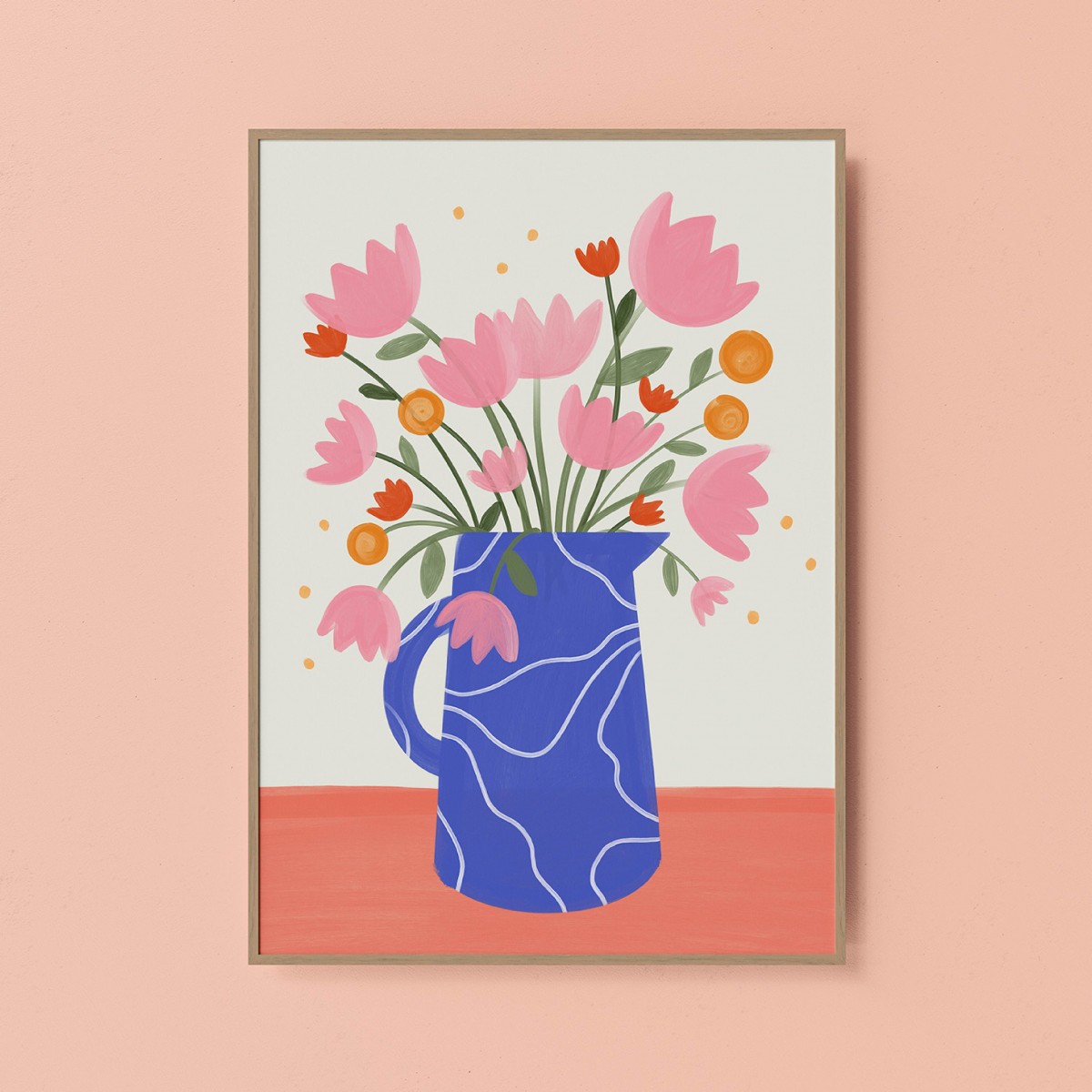 Blumenvase / Kunstprint A4 / Svea Hansohn Illustration