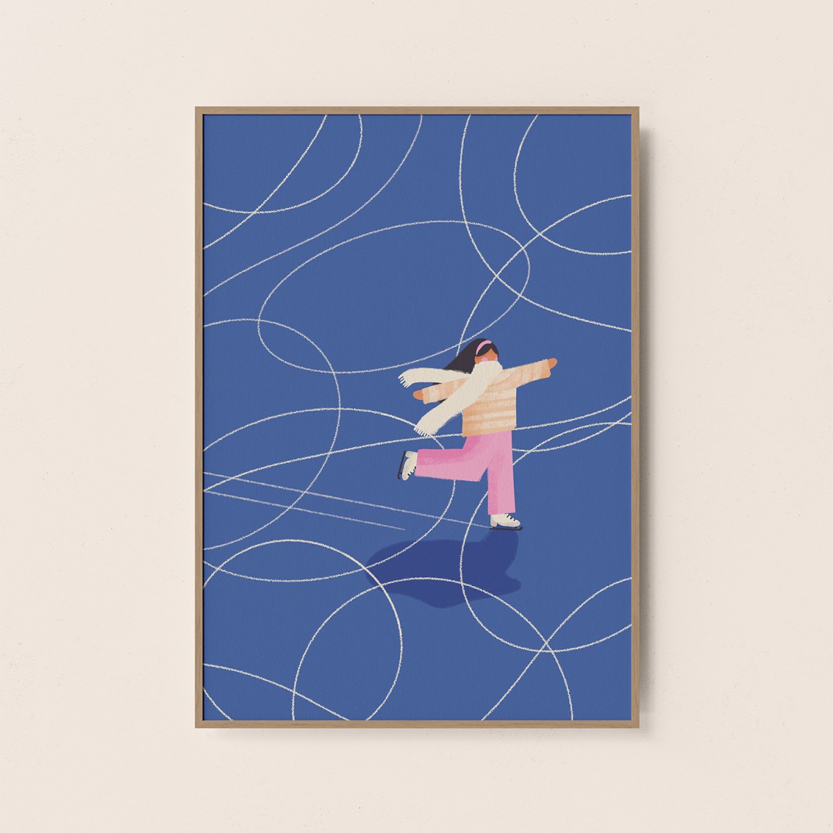 Eisläuferin / Kunstprint A3, A4, A5 / Svea Hansohn Illustration