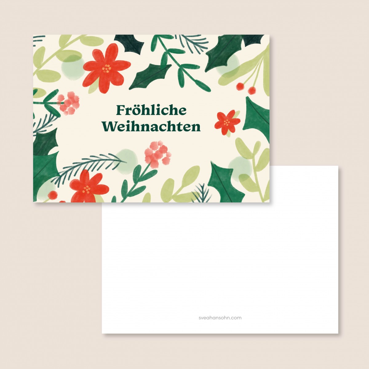 Fröhliche Weihnachten / Postkarte A6 / Svea Hansohn Illustration