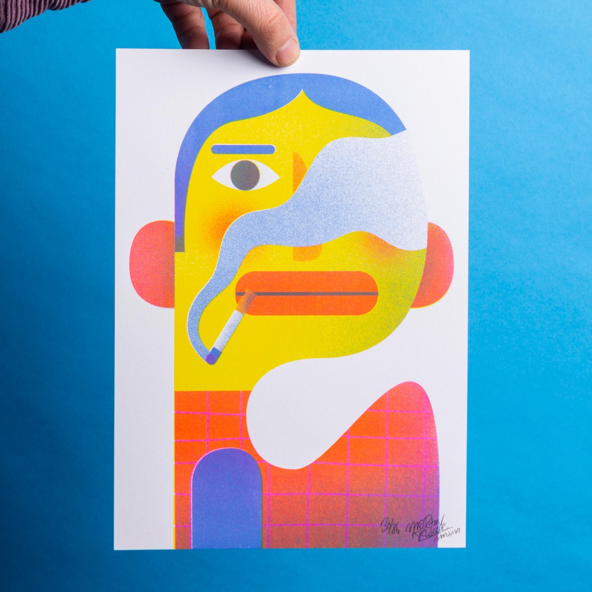 Martin Krusche, Risografie »Raucher«, DINA4