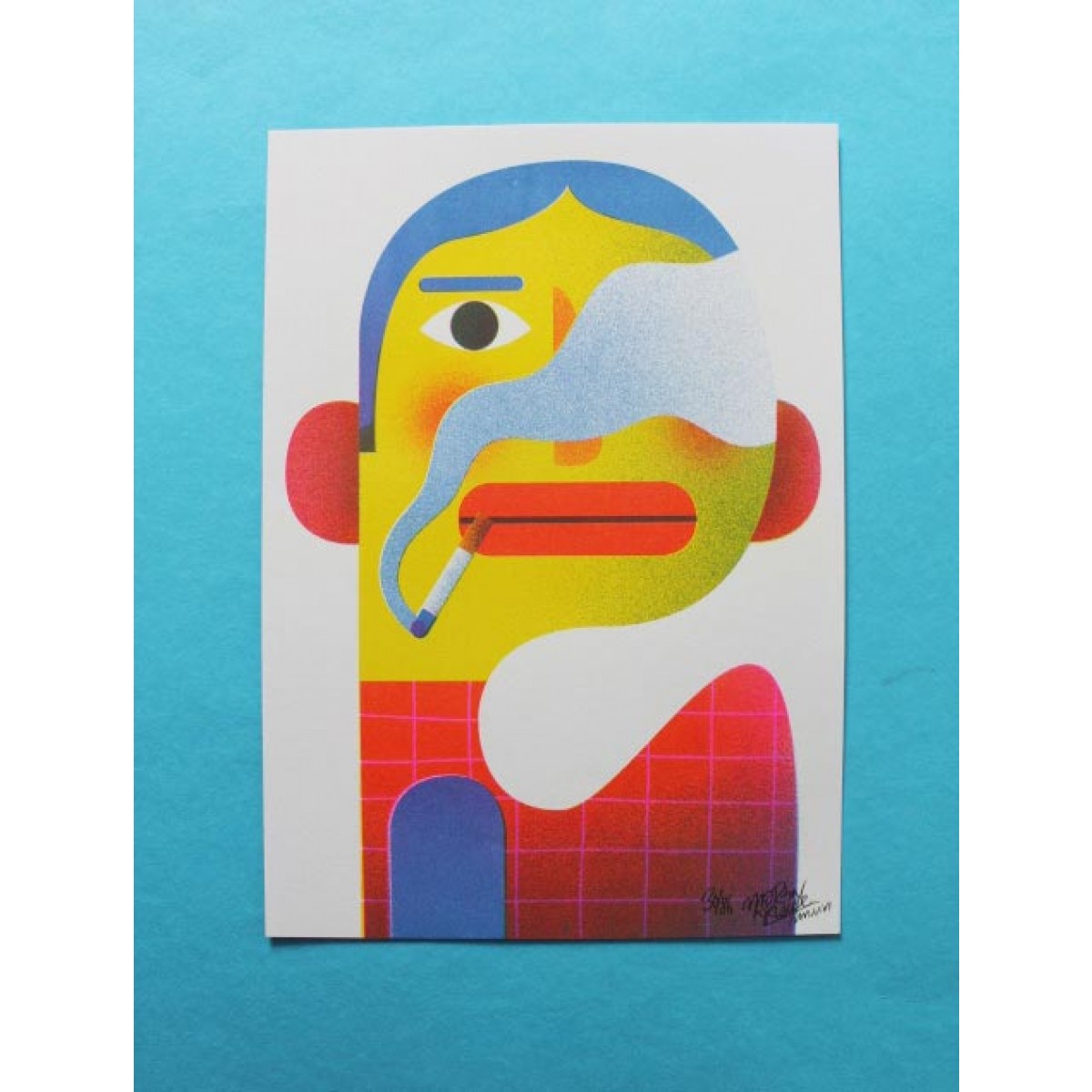 Martin Krusche, Risografie »Raucher«, DINA4