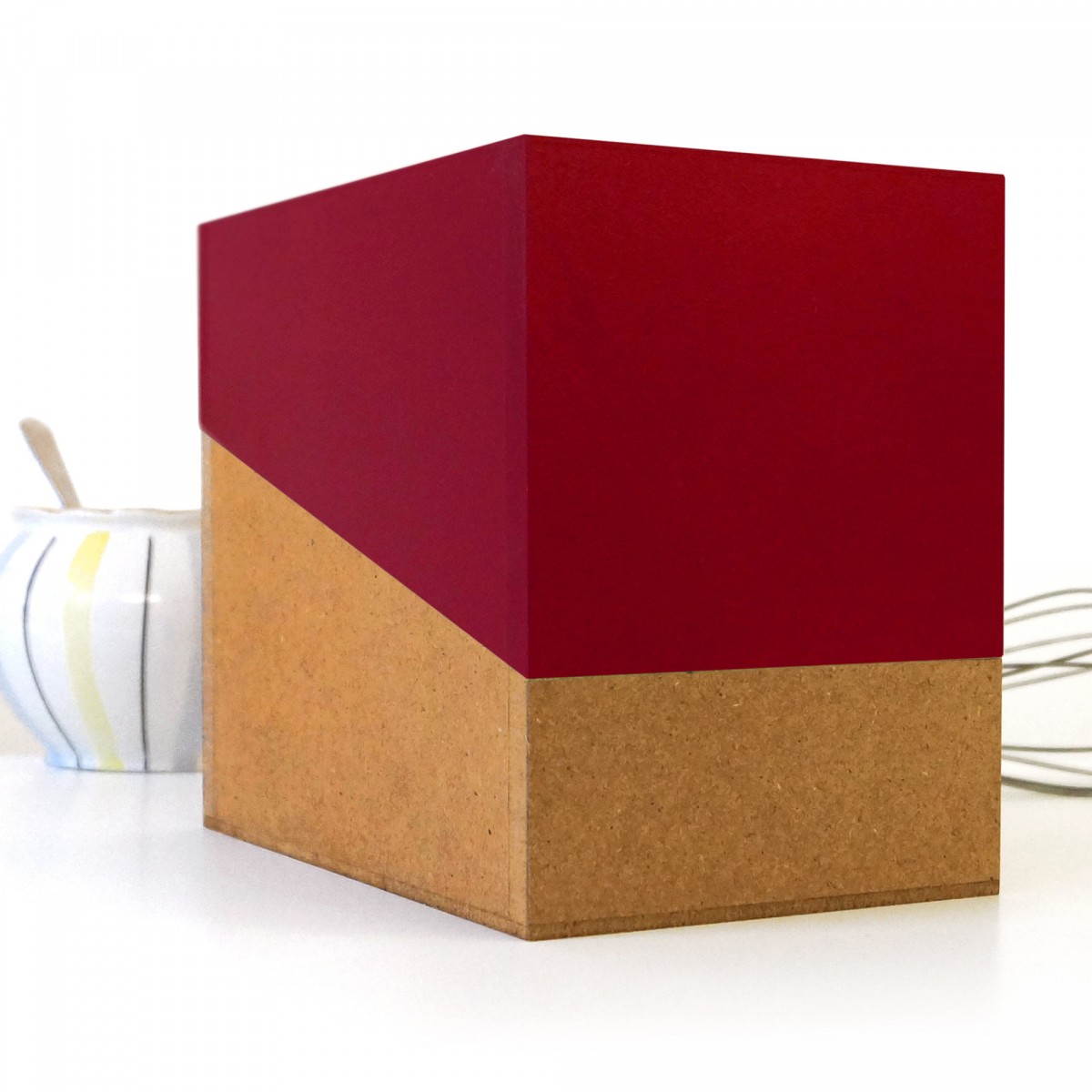 REZEPTBOX mit einfarbigem Deckel, Box fürs Backen und Kochen mit Rezeptkarten und Registern // sperlingB.design