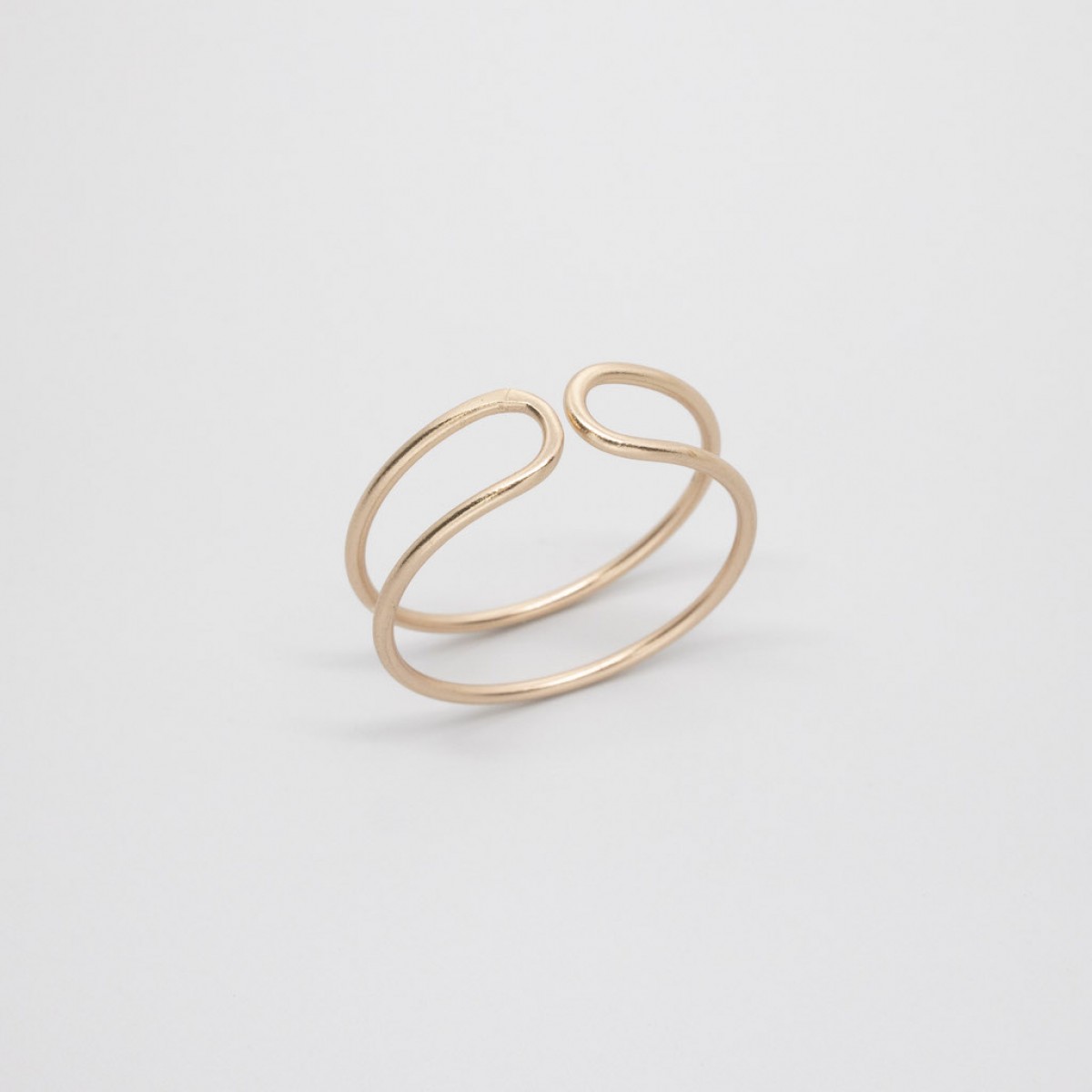 fejn jewelry - Double Ring Roségold