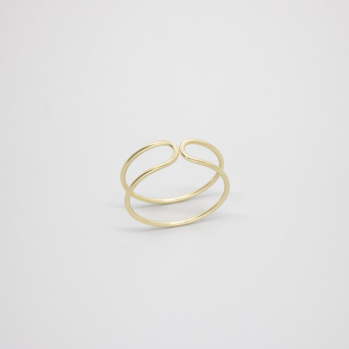 fejn jewelry - Double Ring Gelbgold