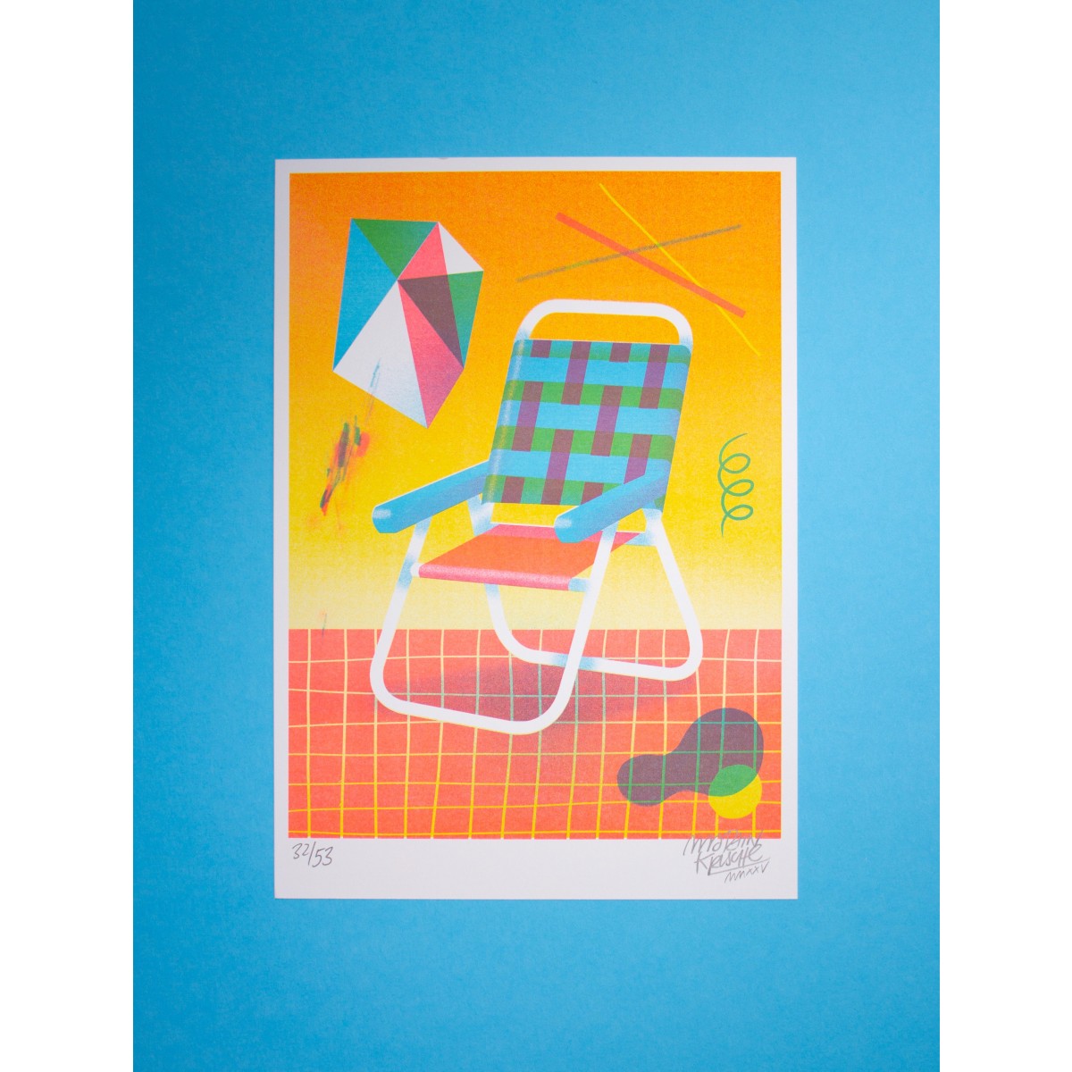 Martin Krusche - Risographie »Campingstuhl«, 21x29,7cm