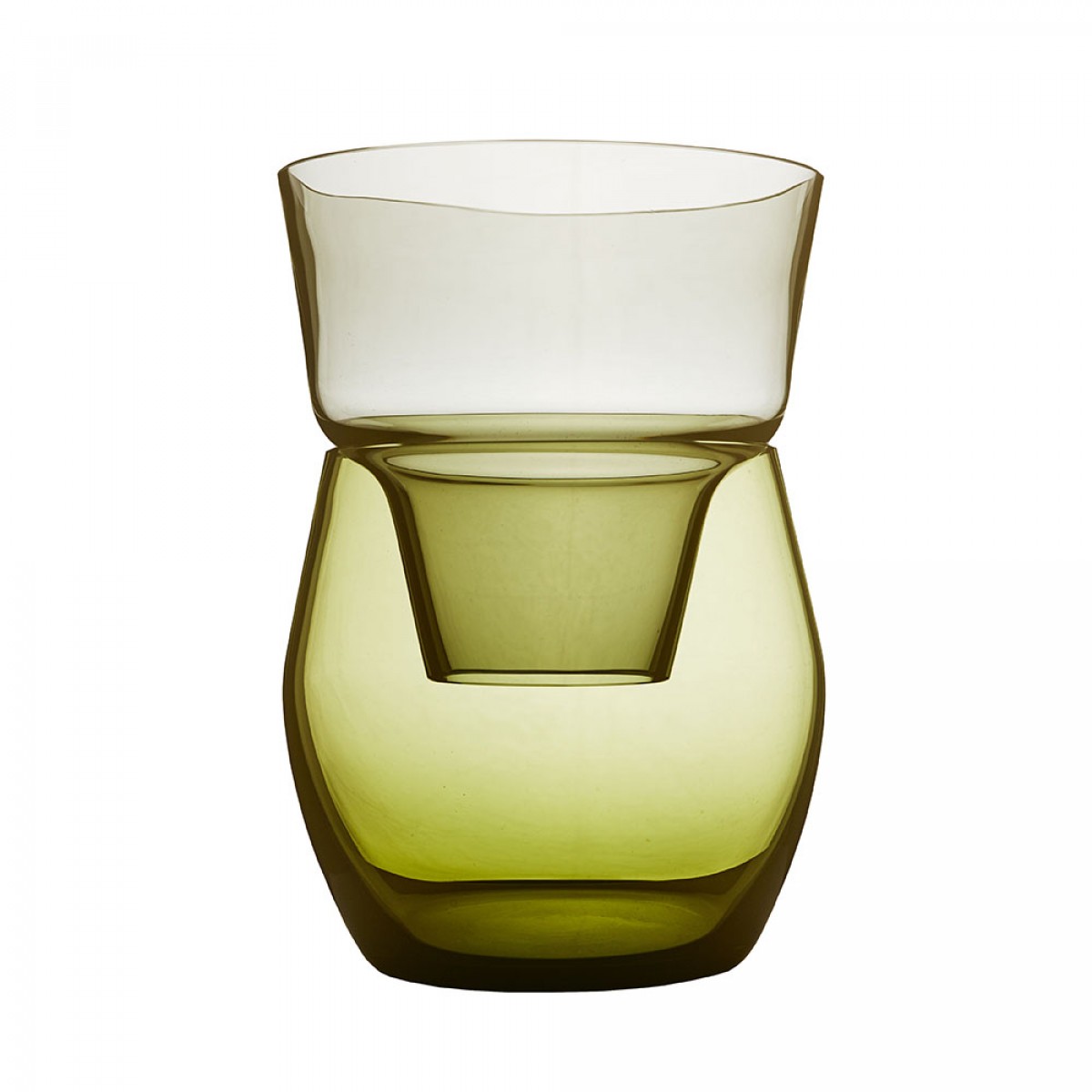 Annika Sparkes Produktdesign Roadie one vase | two pieces | three archetypes (stahlgrau/antikgelb)