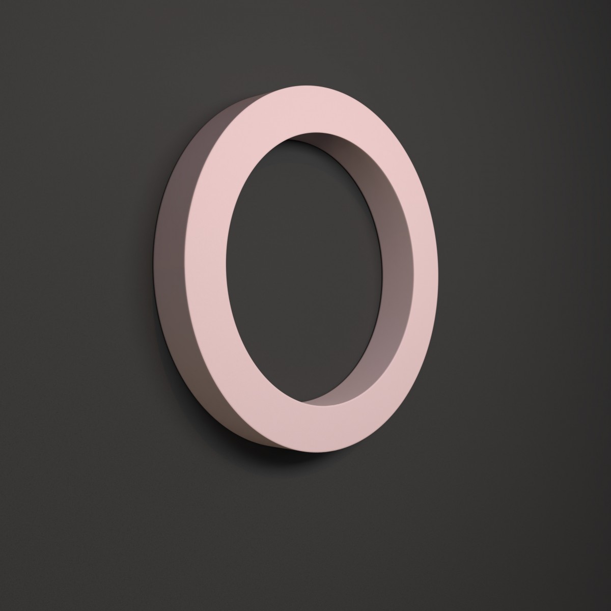 Schlüsselmagnet "O" rosa - superstark und nachhaltig. Aus pflanzlichem Kunststoff hergestellt - von Grellroth Design