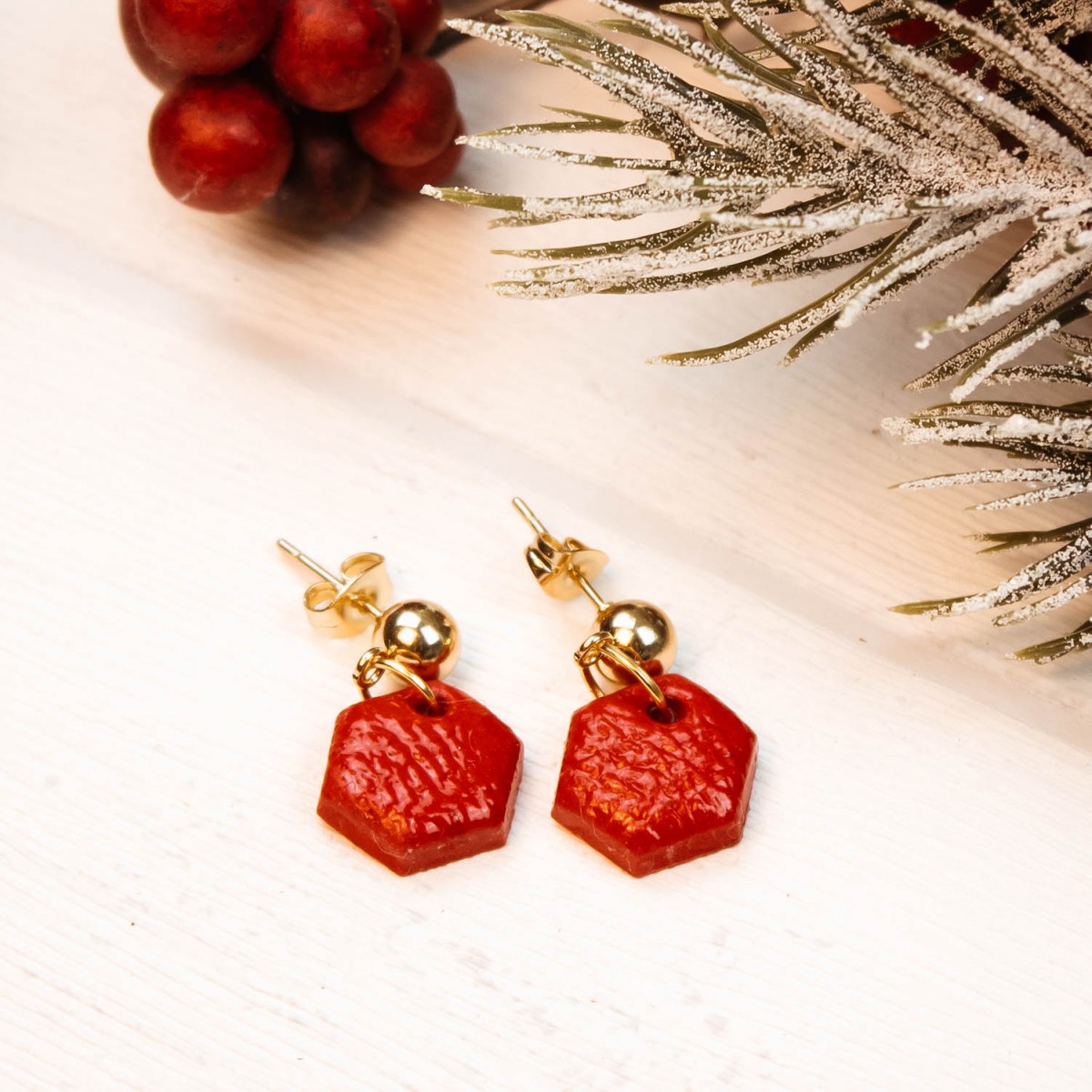 nathys_illustration Ohrringe "Rouge Royale" 1cm Unikat