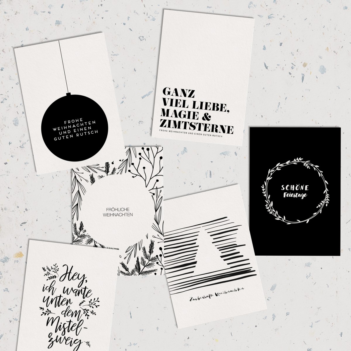 Love is the new black - Postkartenset "Christmas" 