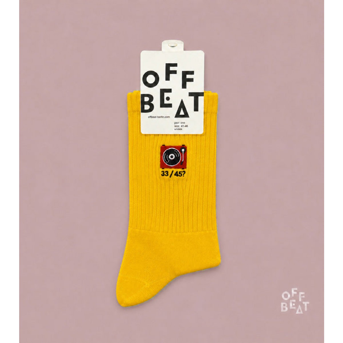 Bestickt Record Player Socken von Offbeat