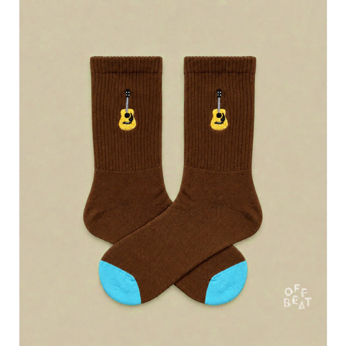 Bestickt Acoustic Guitar Socken von Offbeat