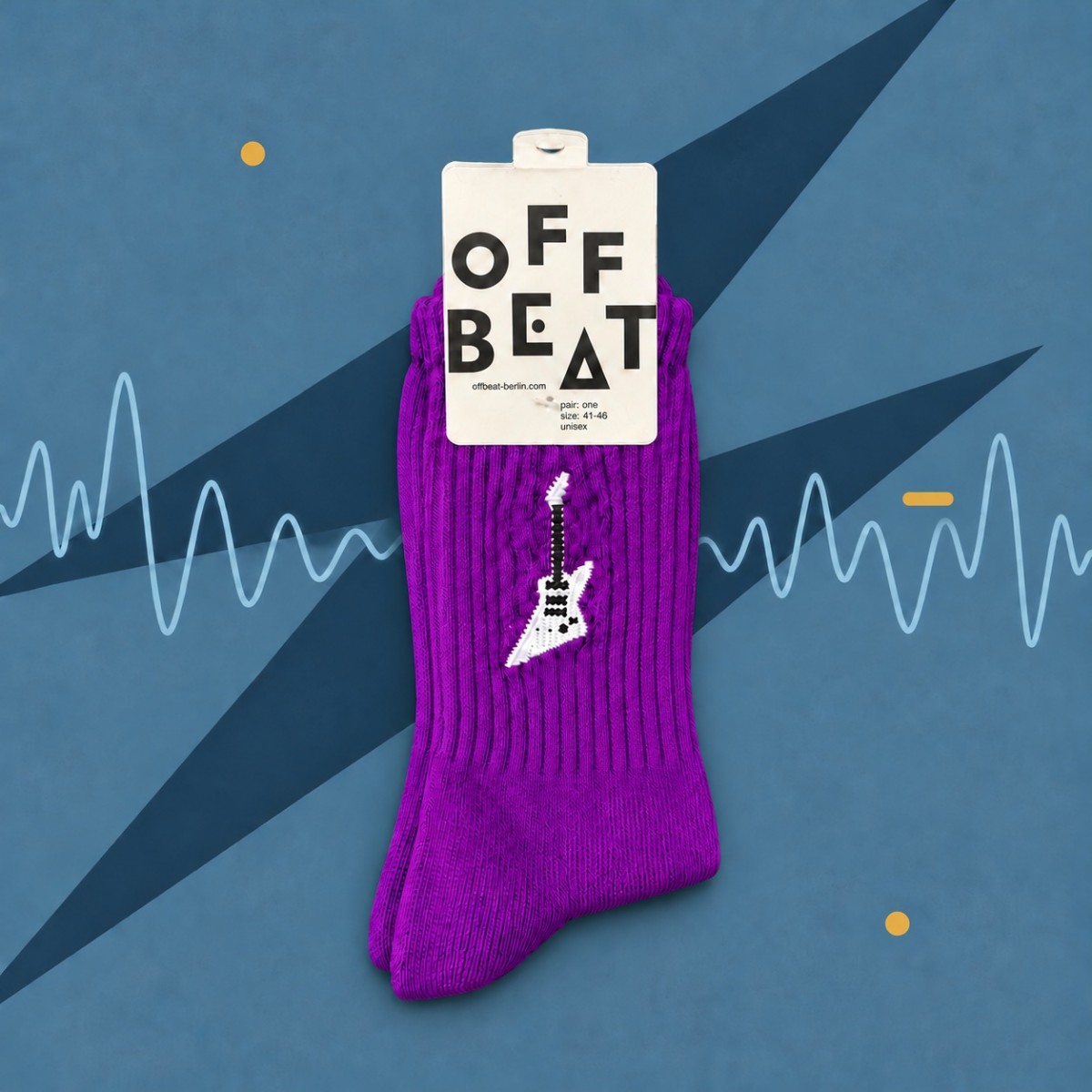 Bestickt Electric Guitar Socken von Offbeat