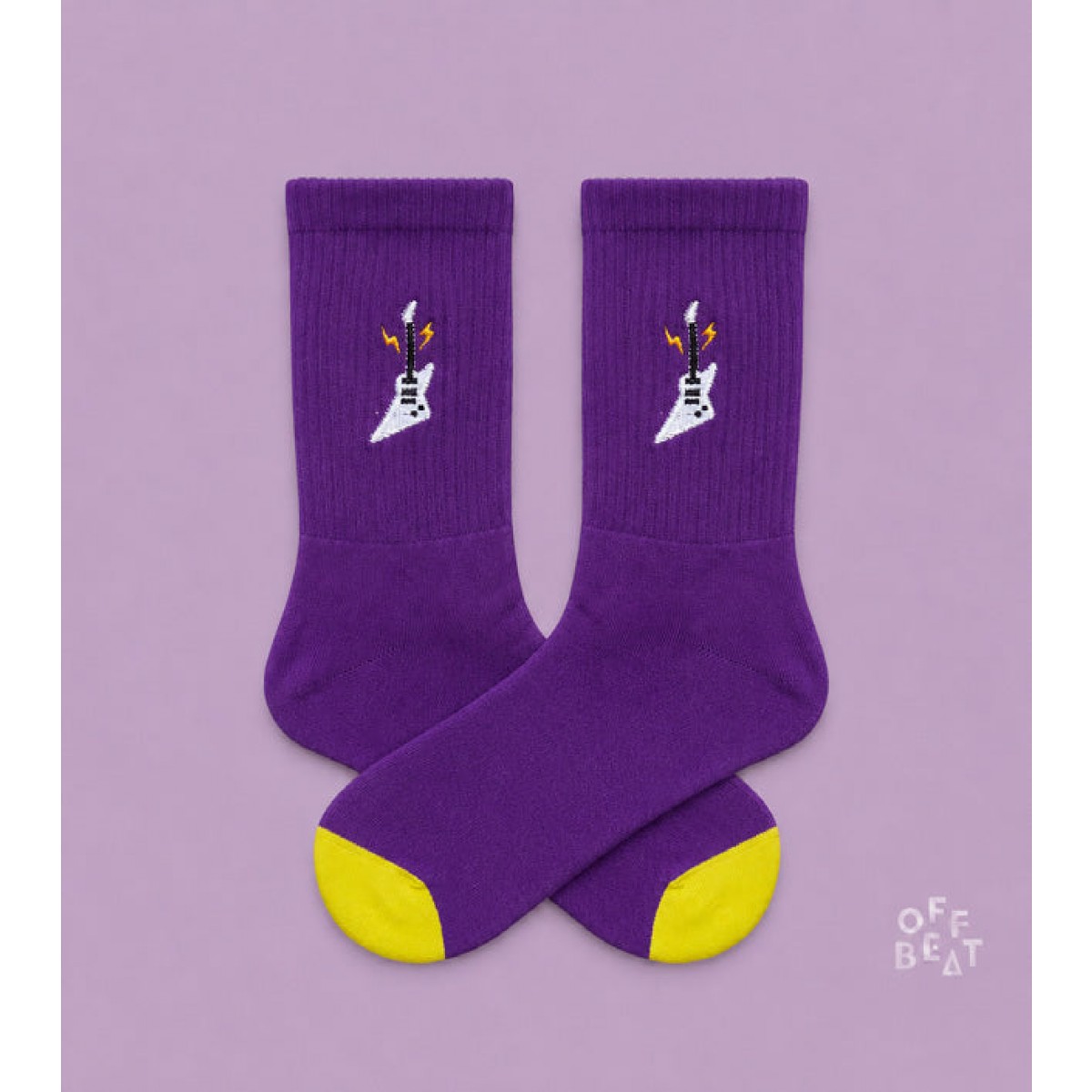 Bestickt Electric Guitar Socken von Offbeat